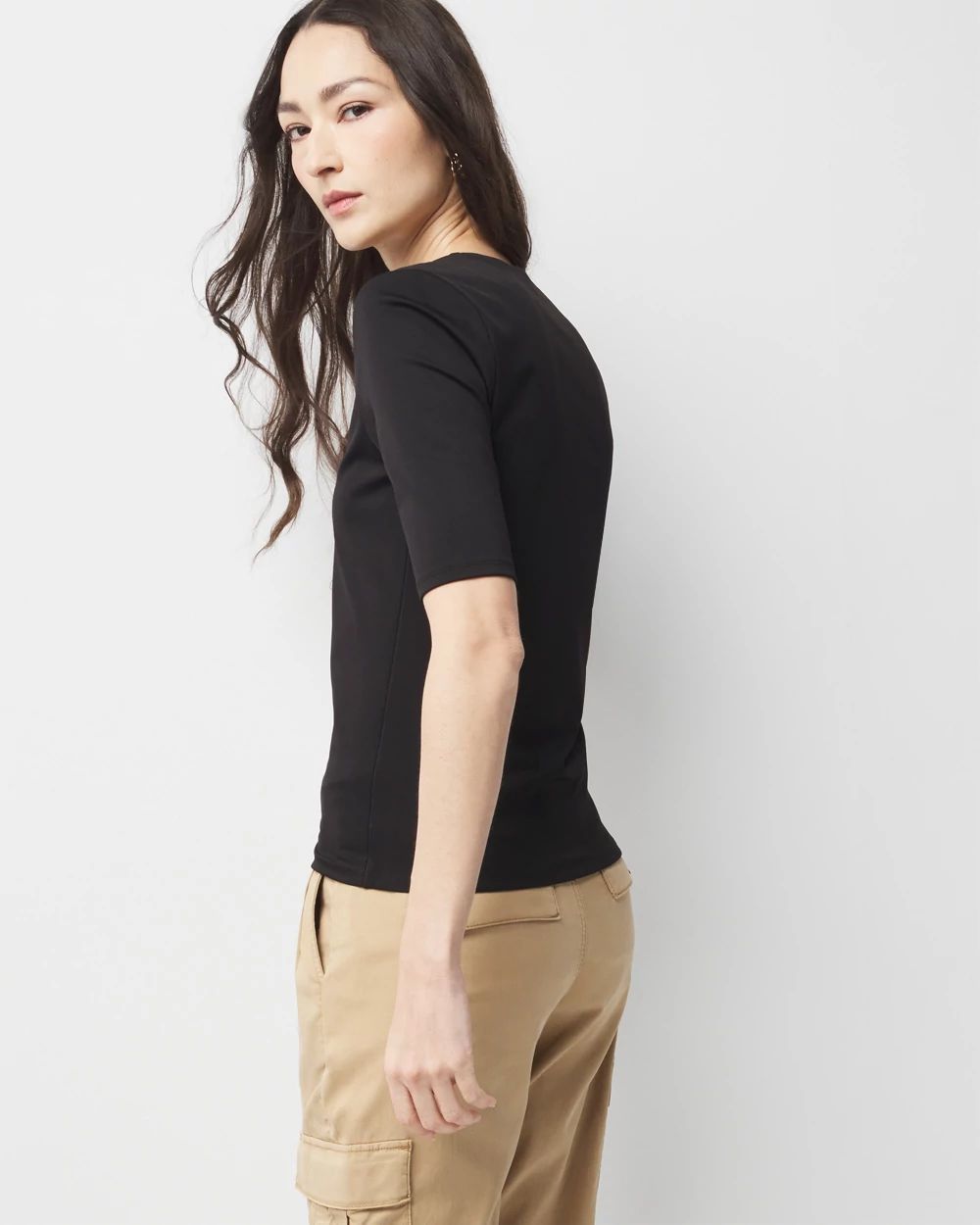 WHBMFORME™ All Ways Stretch Elbow-Sleeve Tee