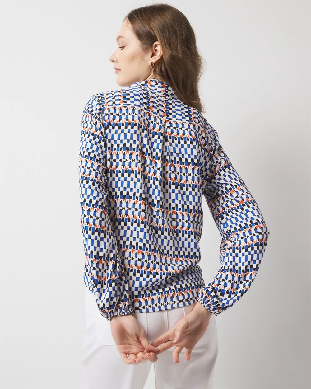 Blouson Tie-Waist Blouse