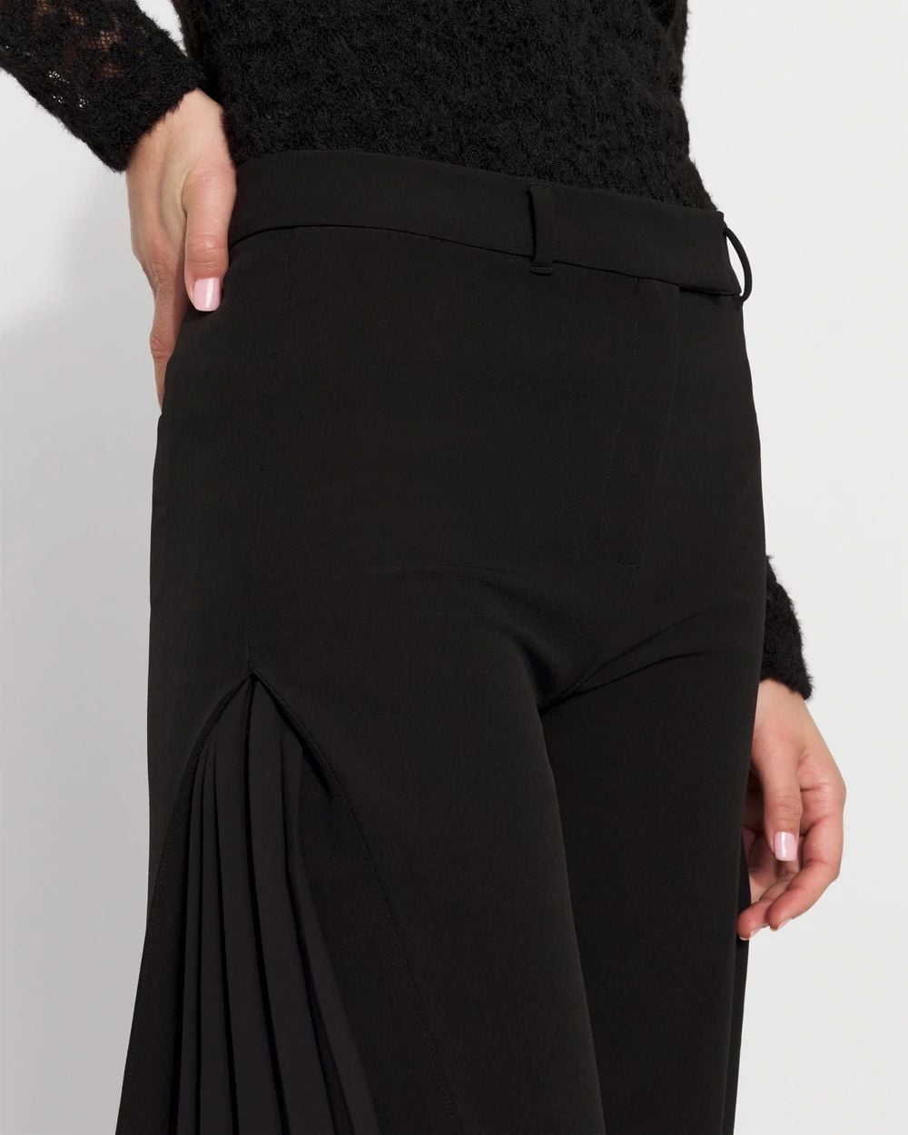 Pleated-Side Wide Leg Pant