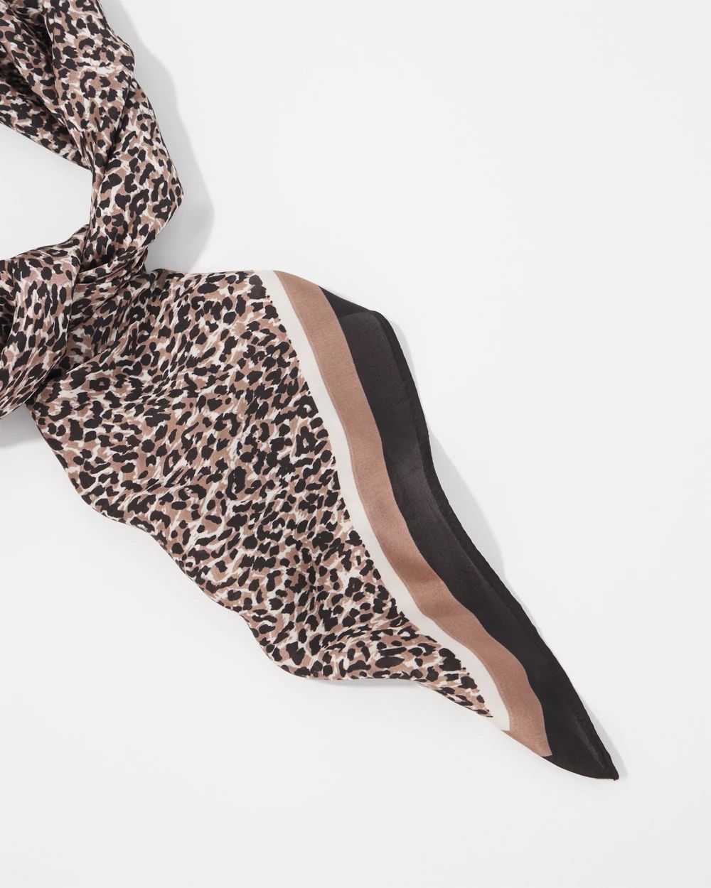 Leopard Print Square Scarf