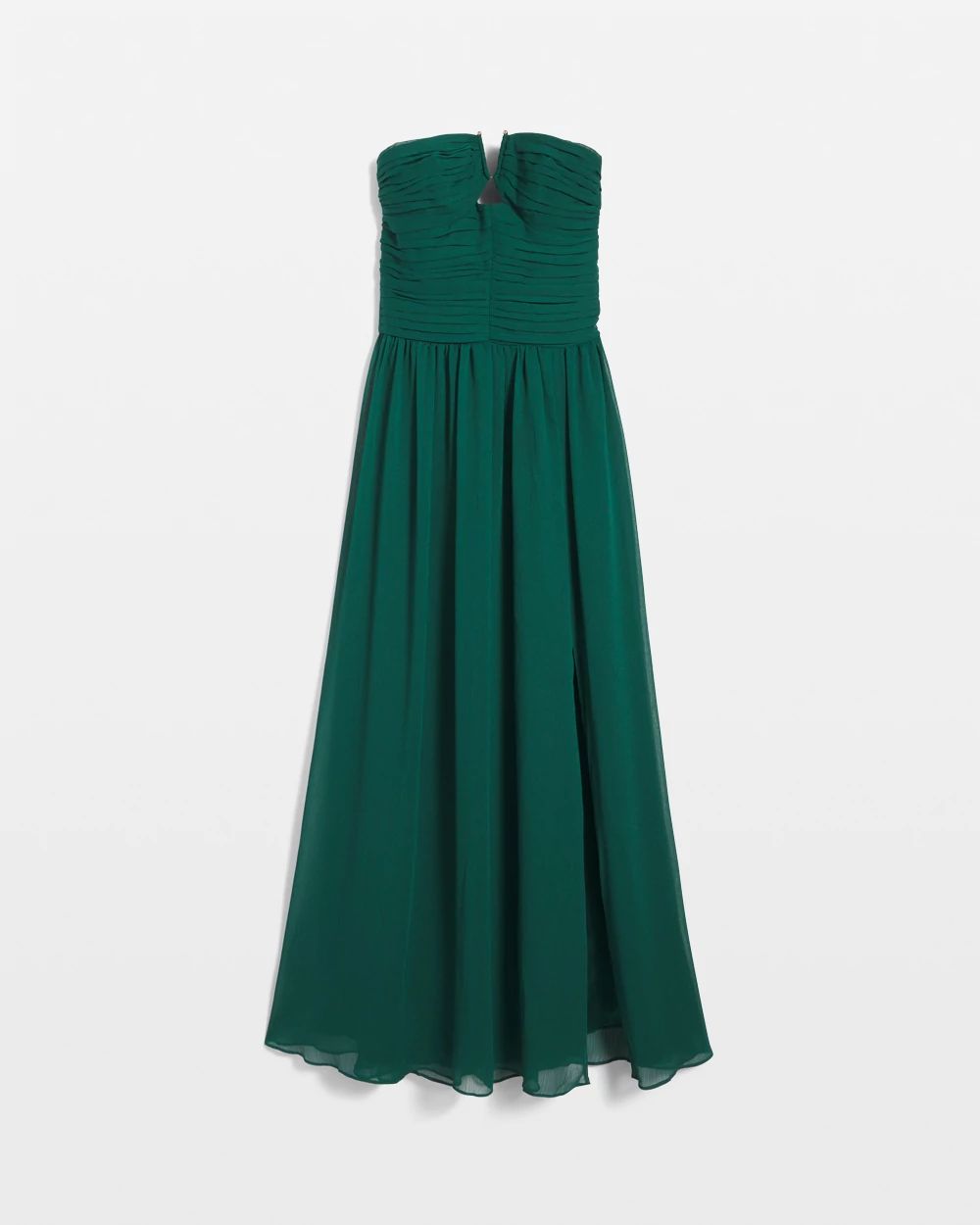 Chiffon Pleated Strapless Gown