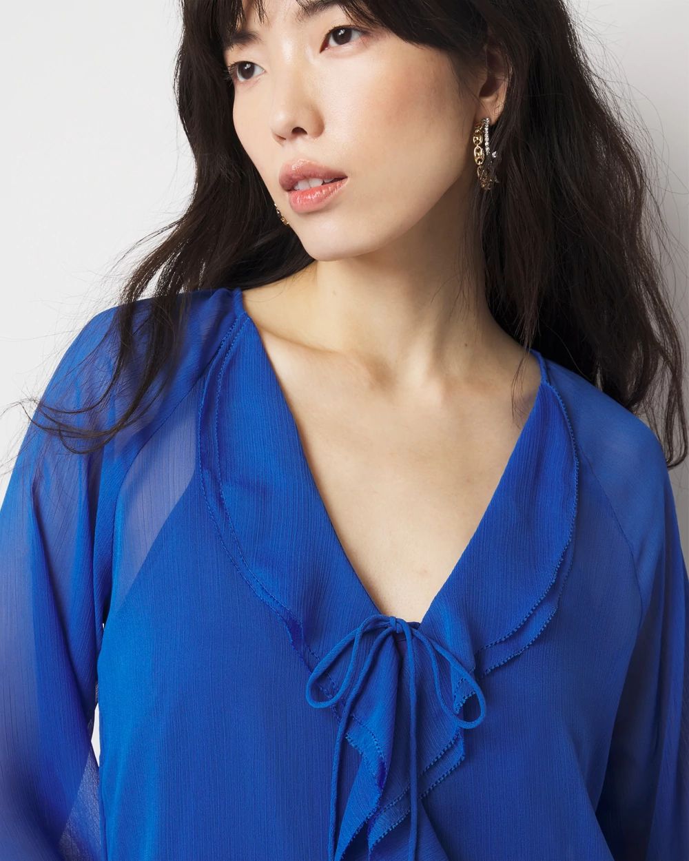 Ruffle Front Blouse
