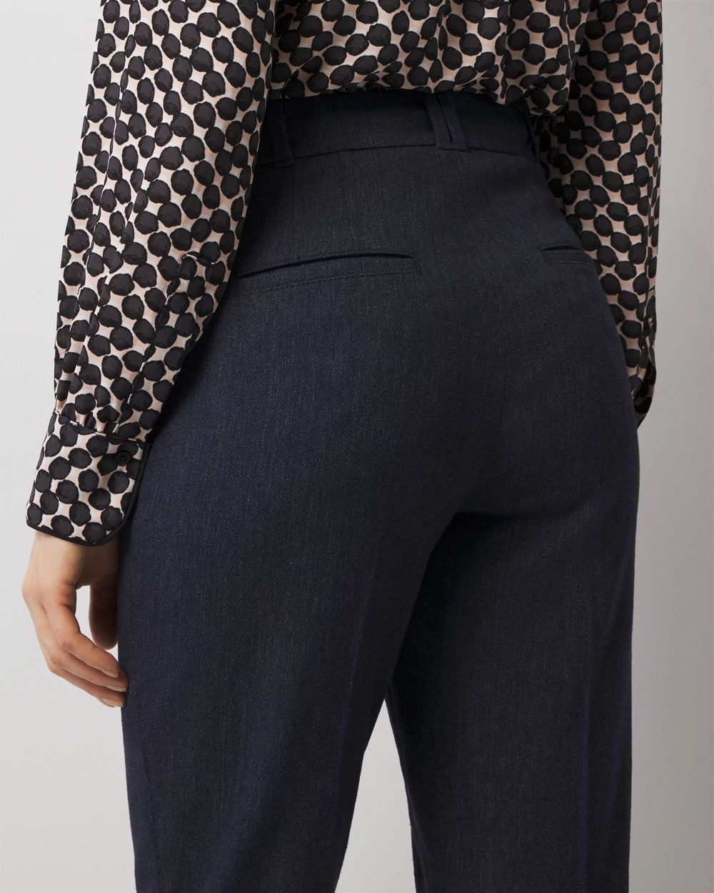 WHBM® Ines Slim Bootcut Denim-Look Pant