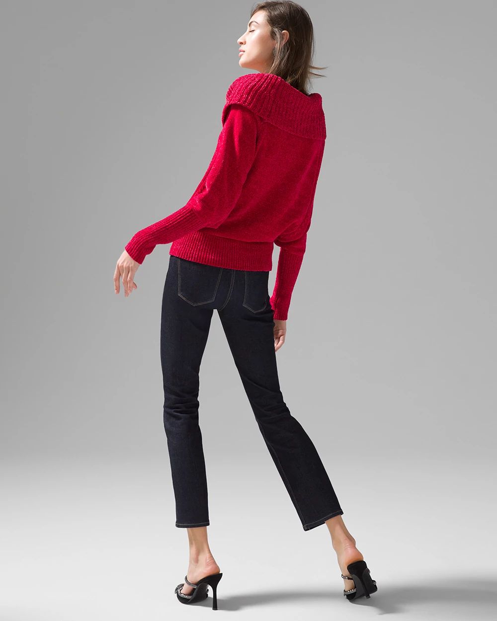 Cowl Neck Chenille Sweater