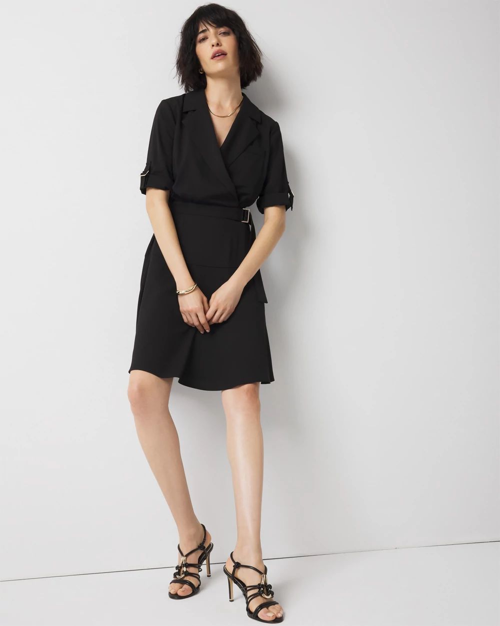 Crepe Shirt Dress