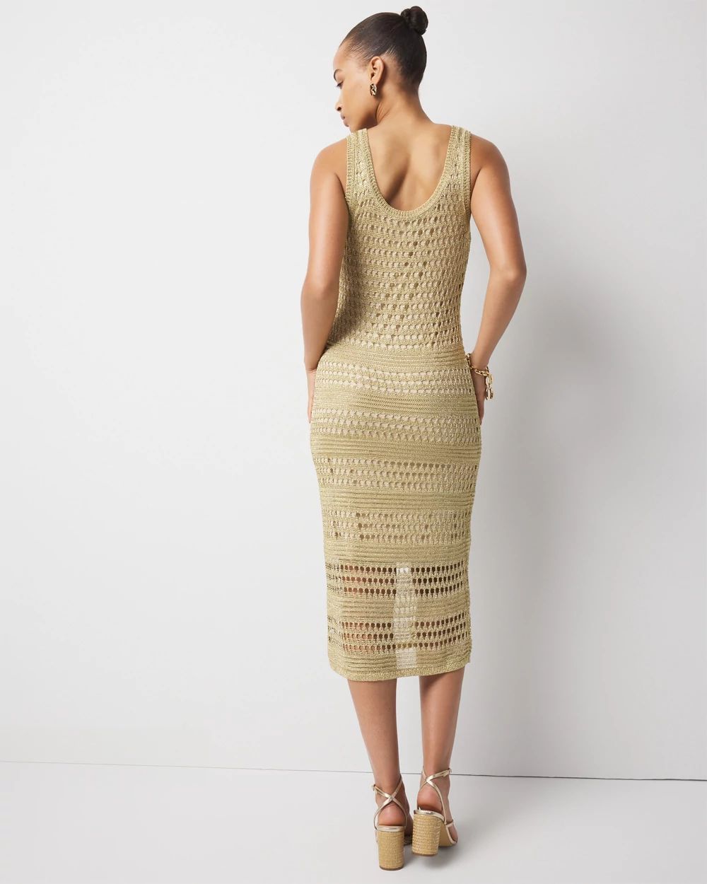 Crocheted Lurex Tank Dress
