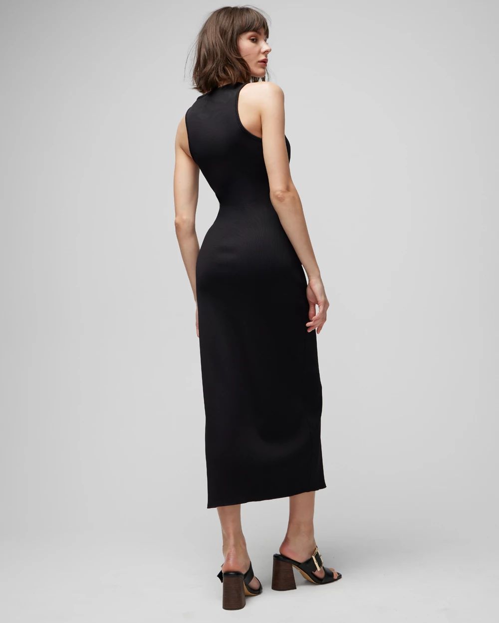WHBM® FORME Rib Sleeveless Midi Dress