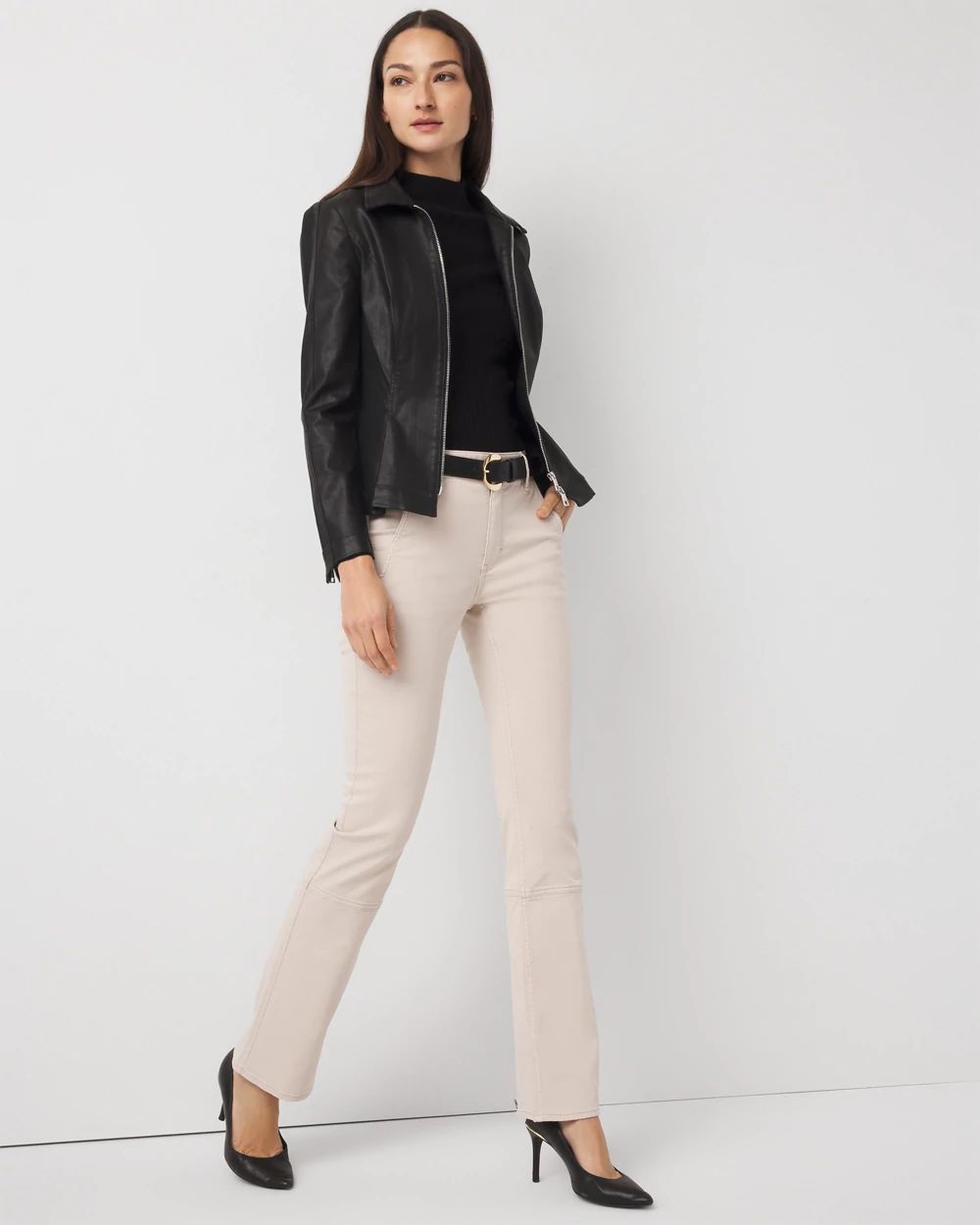 Pret Zip Hem High Rise Bootcut Jean