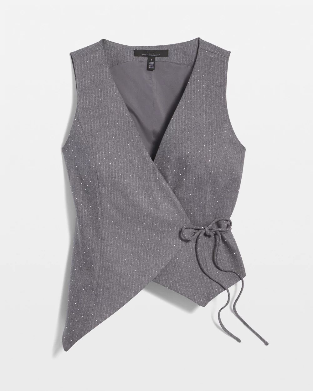 Embellished Surplice Tie Vest