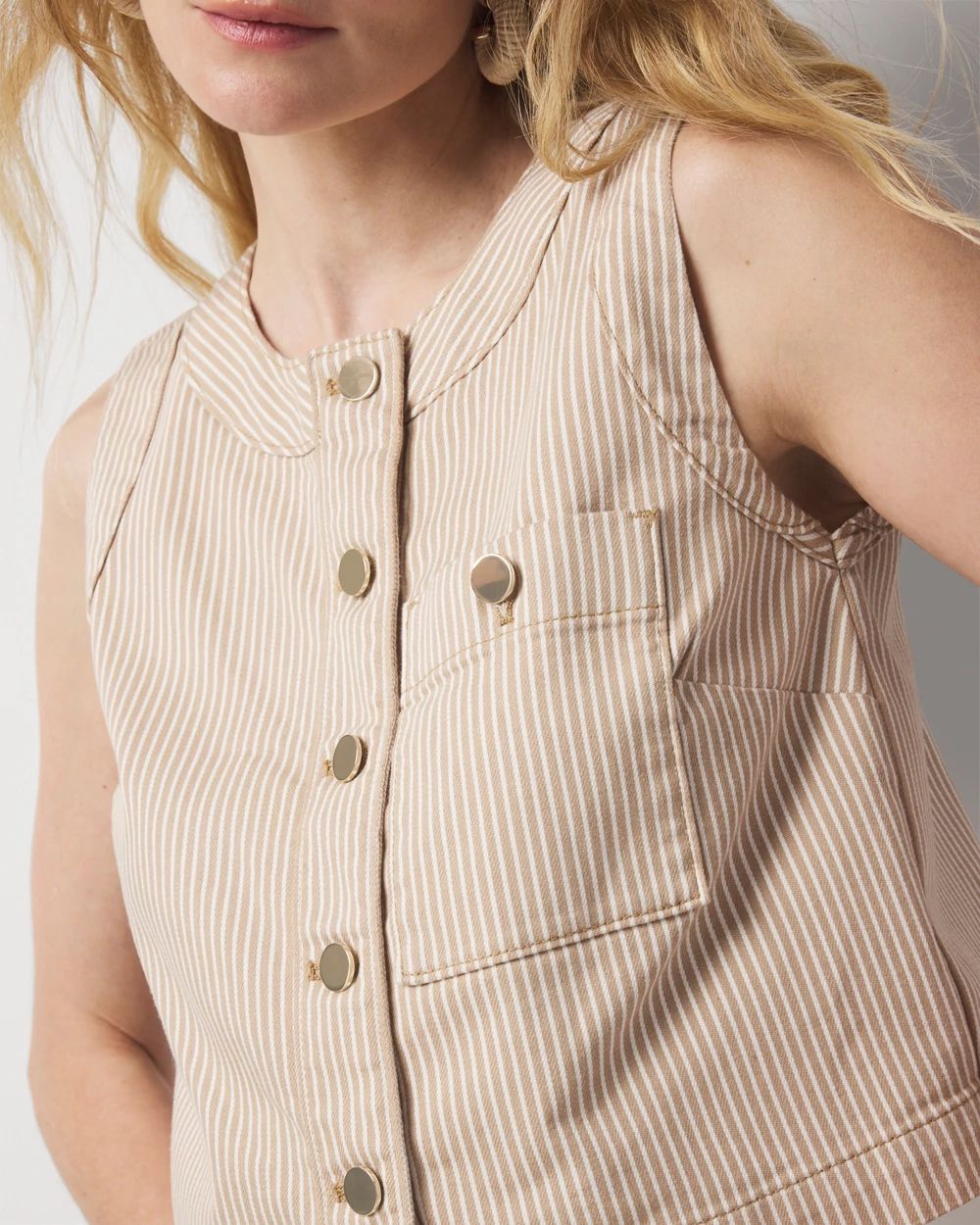 Striped Patch Pocket Shell