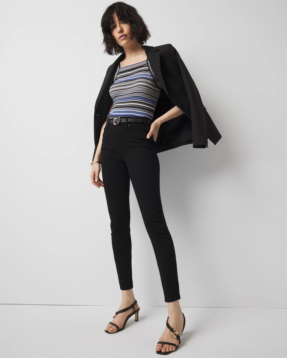 High-Rise Black Skinny Jeans