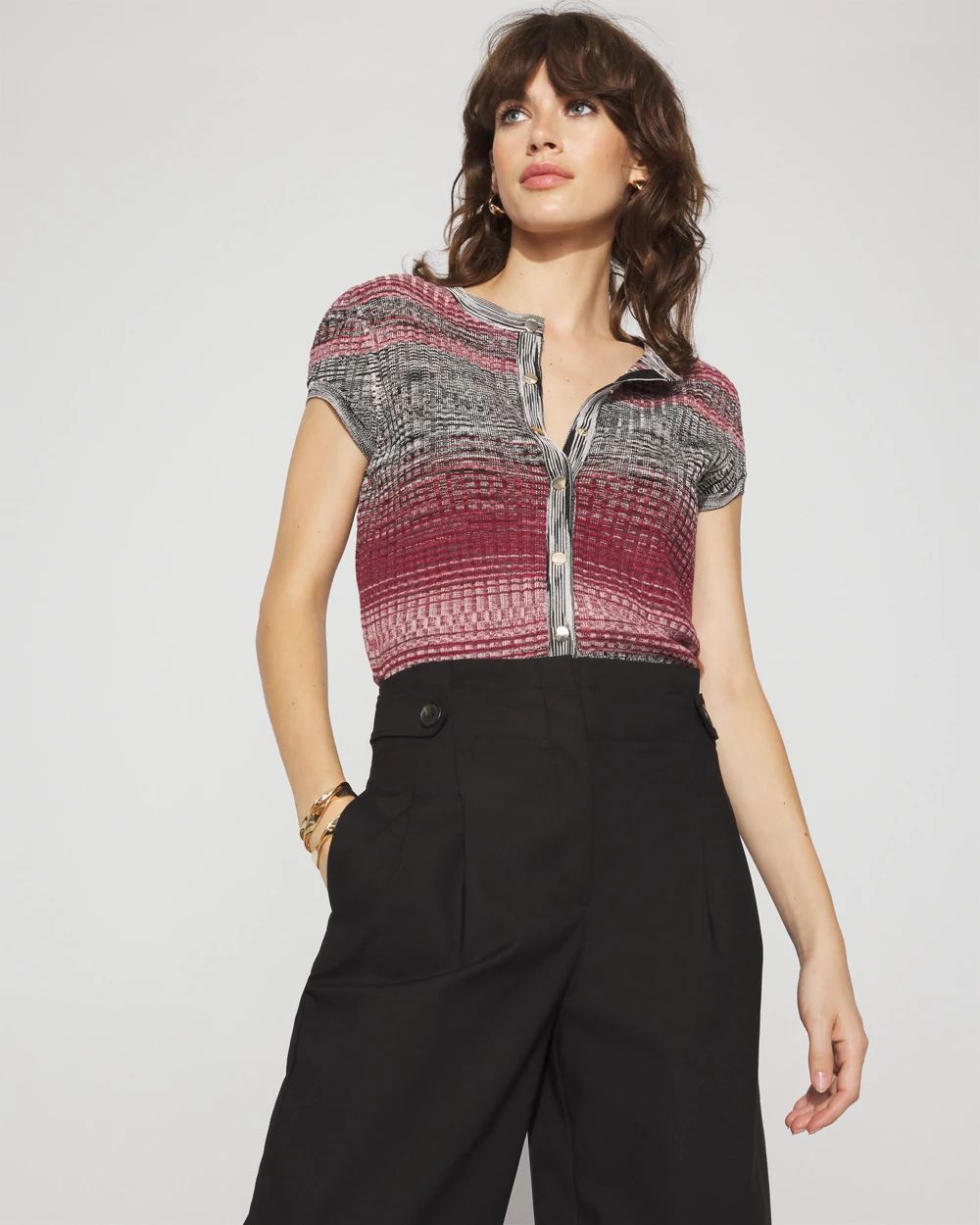 Space-Dyed Cardigan Sweater