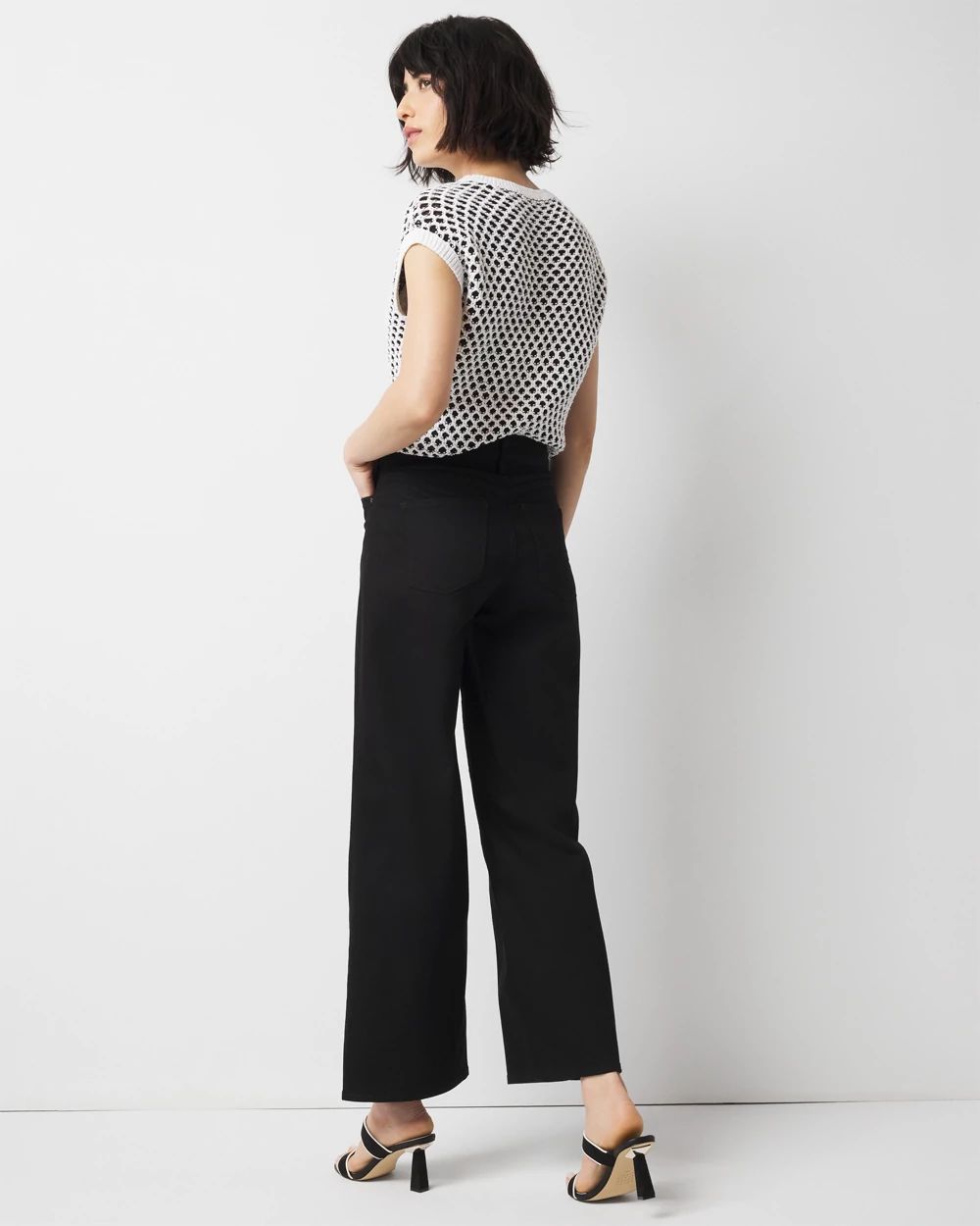 High-Rise Wide Leg Cropped Jean