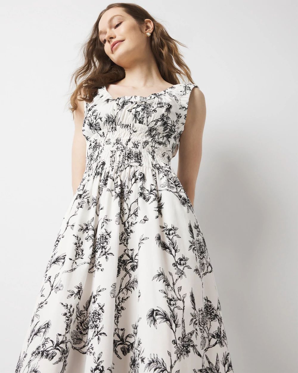 Ruched Tank Midi Dress