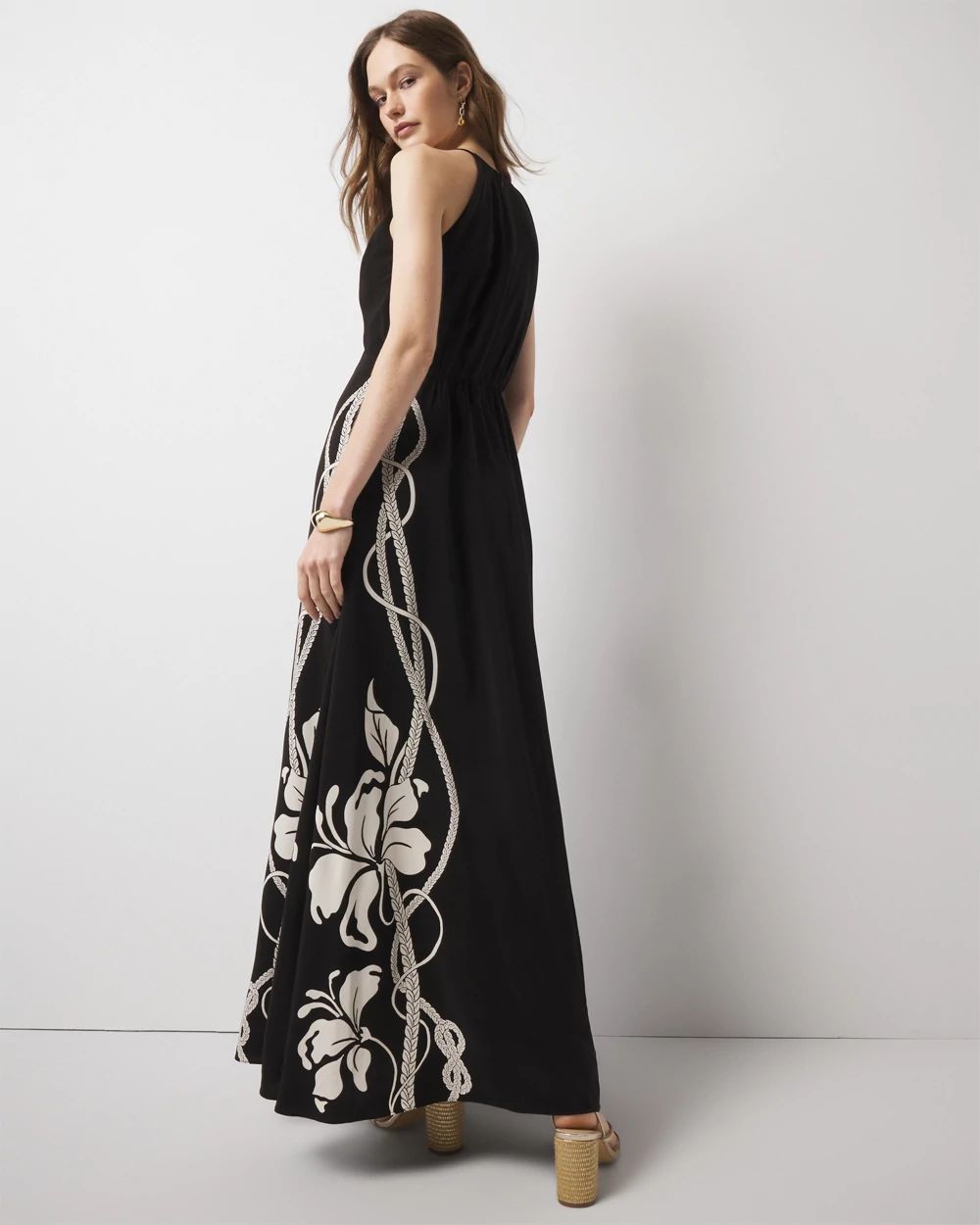 Graphic Floral Maxi Dress