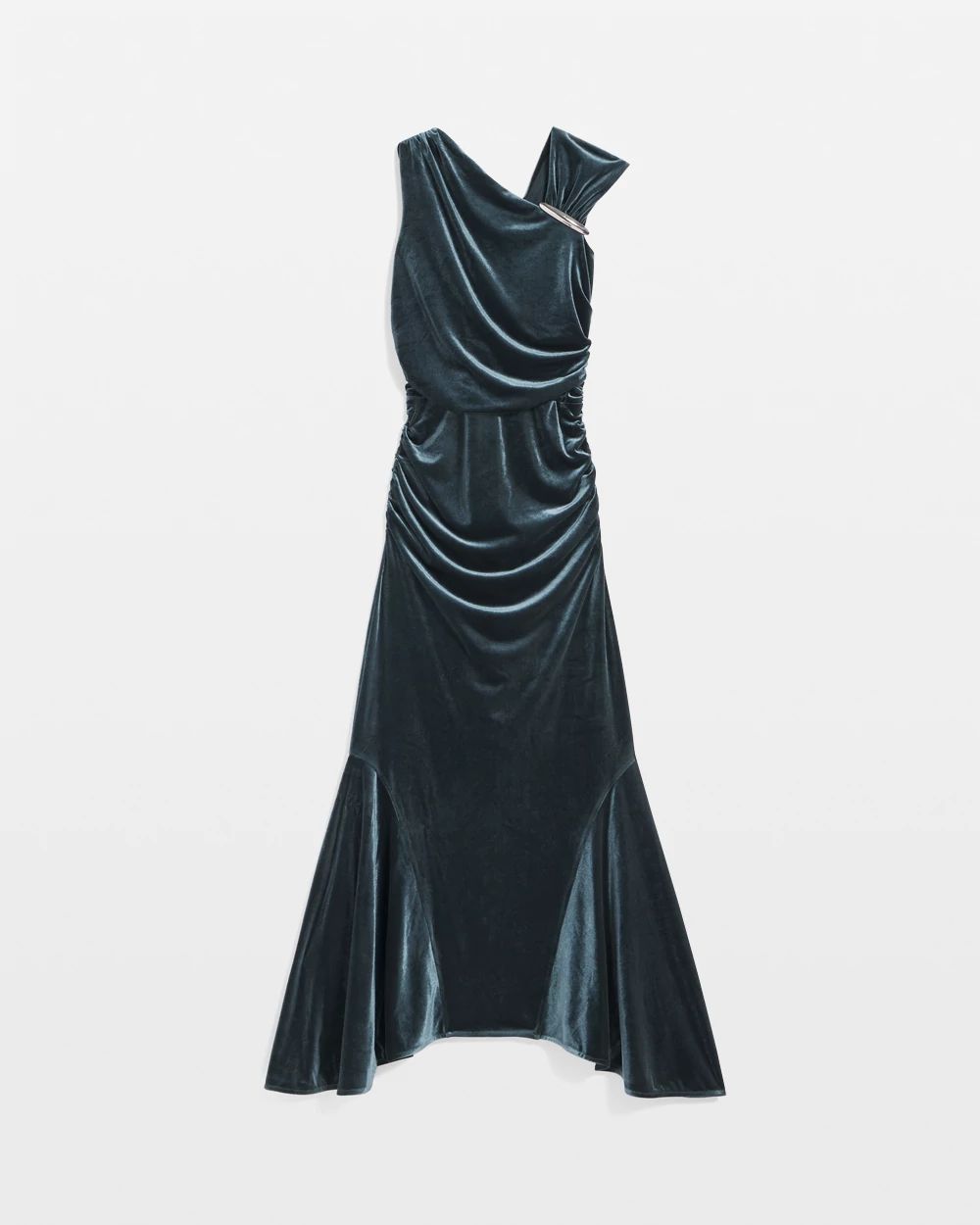 Petite Peekaboo Back Velvet Dress