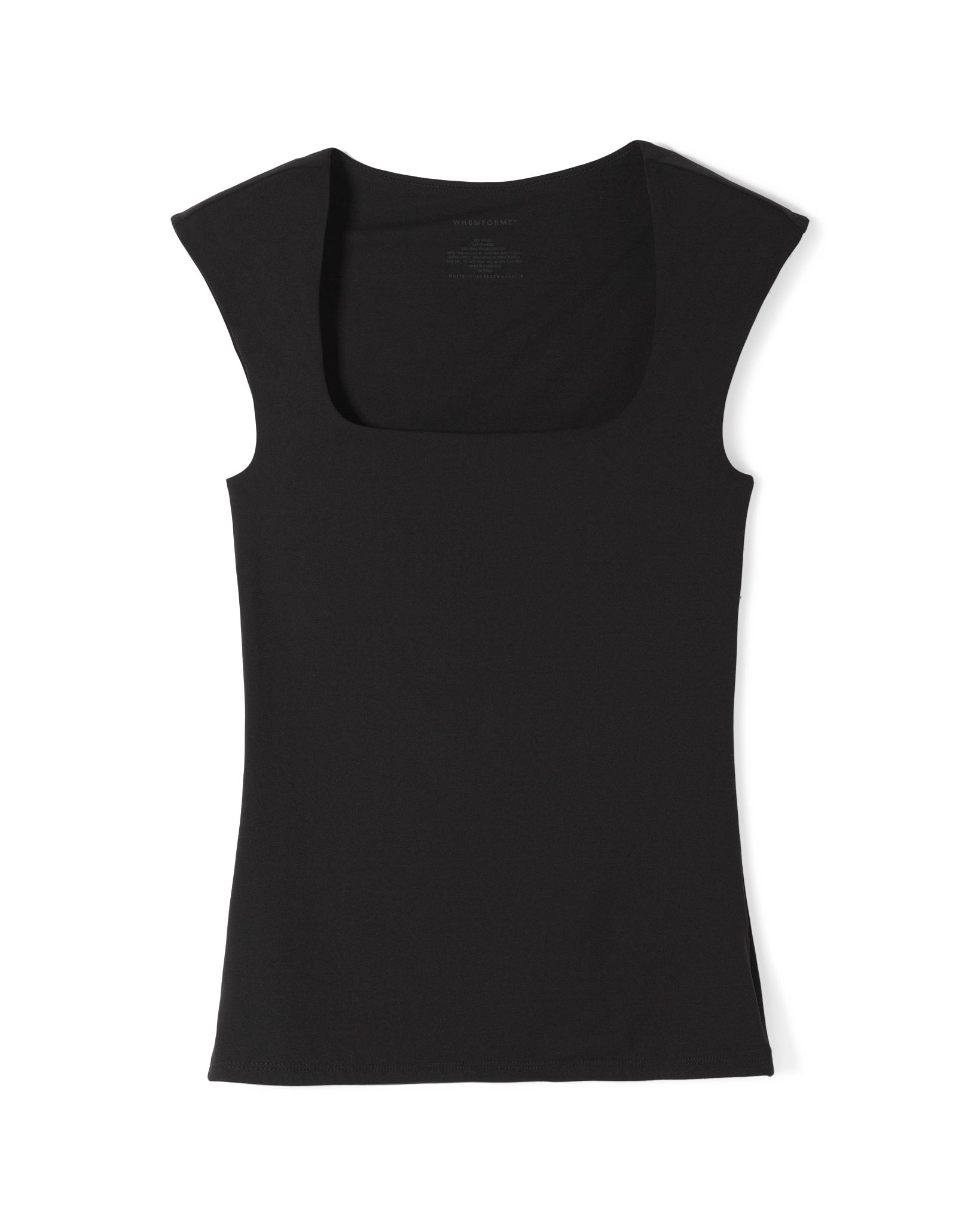 WHBM® FORME Square-Neck Cap-Sleeve Top click to view larger image.