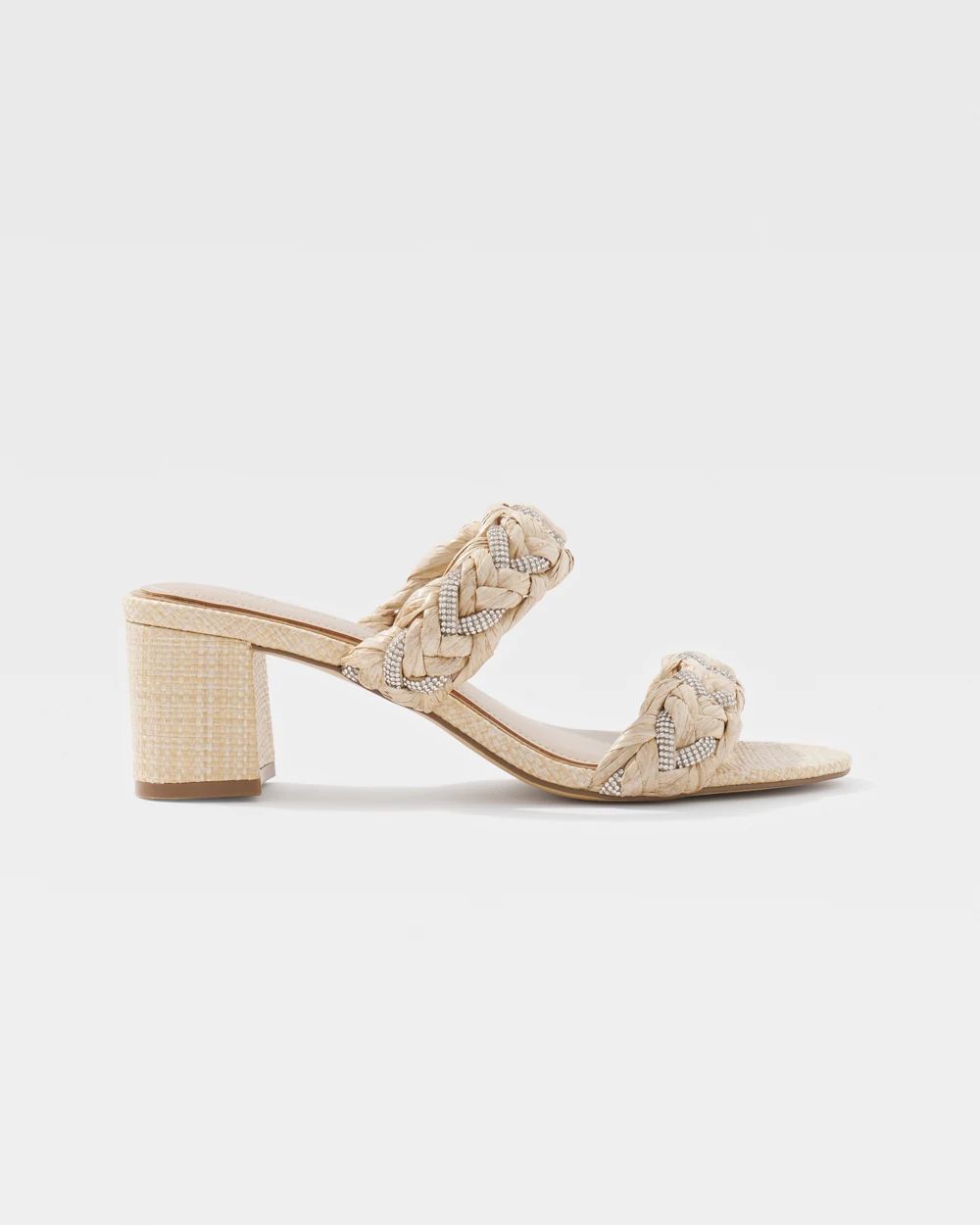 Braided Raffia Heeled Sandal