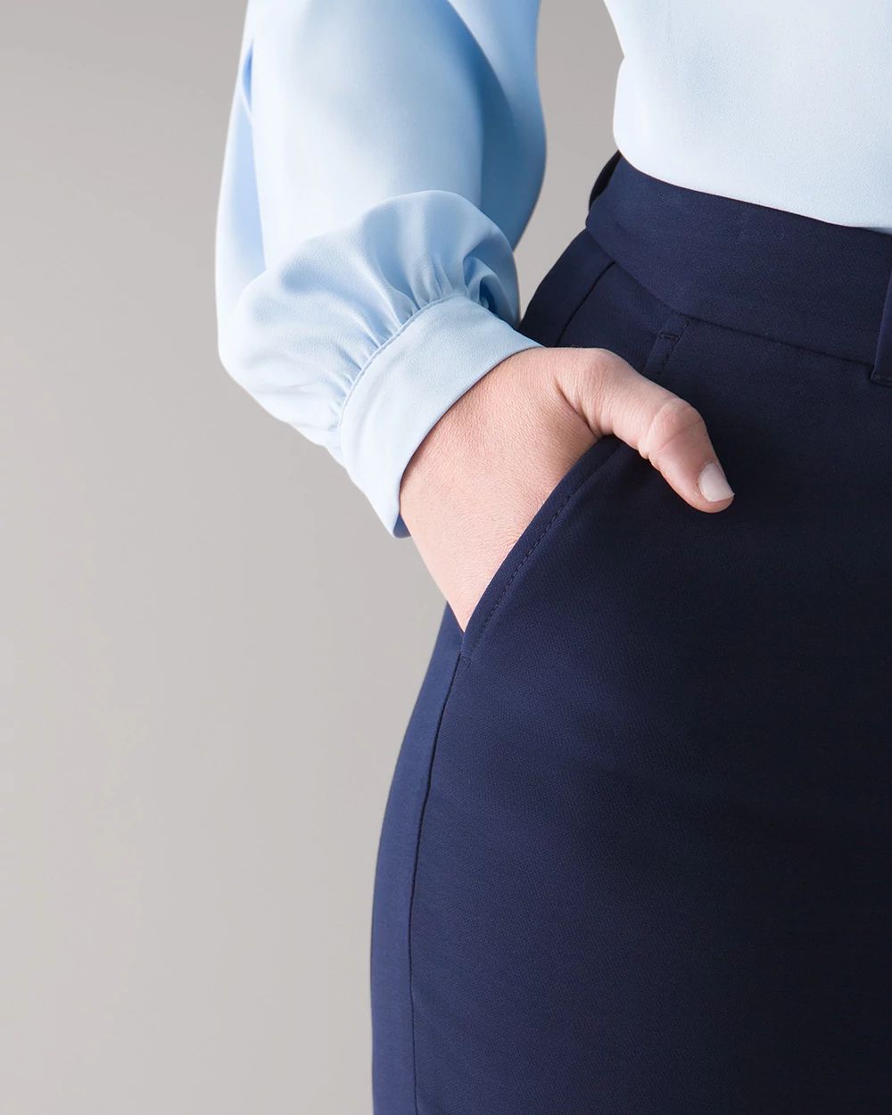 Curvy WHBM® Elle Slim Ankle Comfort Stretch Pant