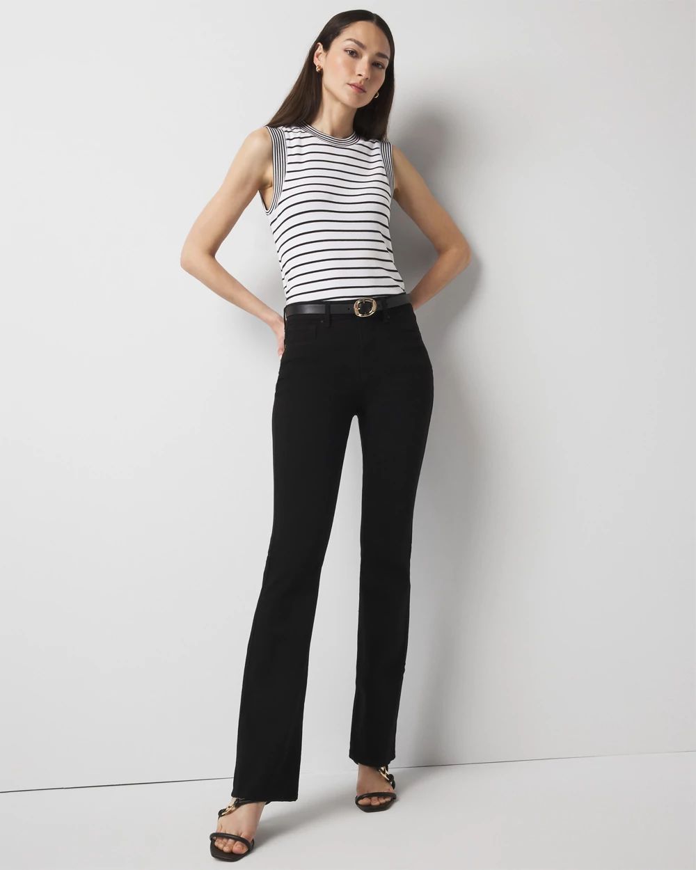 High-Rise Skinny Flare Jeans