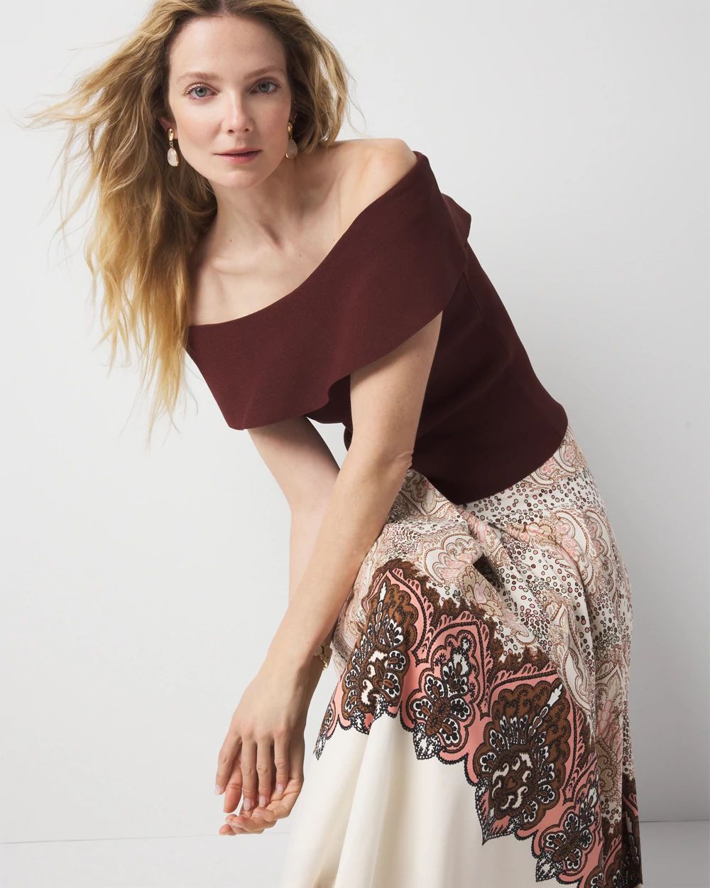 WHBM FORME™ Sculpt Stretch Off-the-Shoulder Sweater