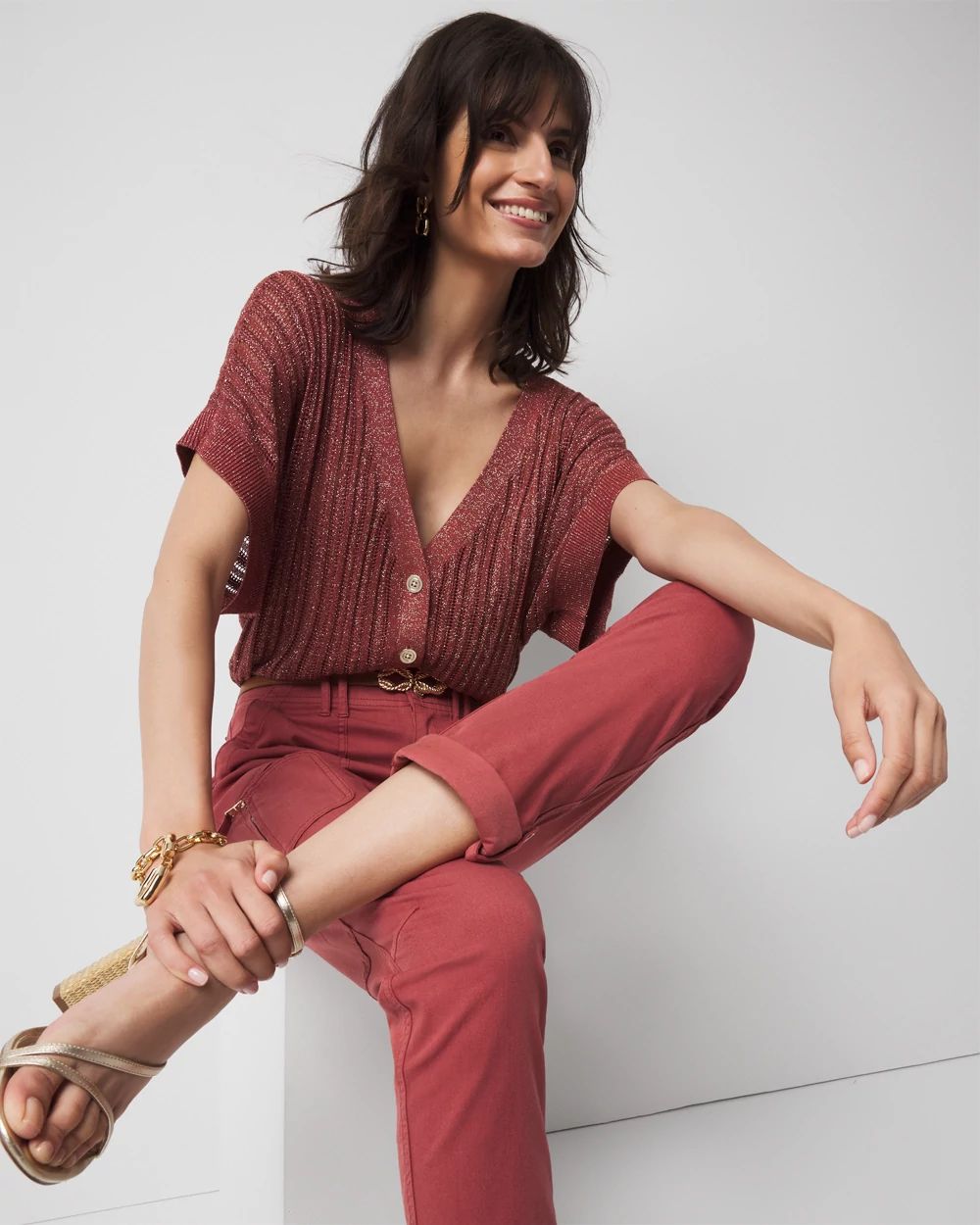 Mid-Rise Pret-A-Pedi Straight Cropped Pants