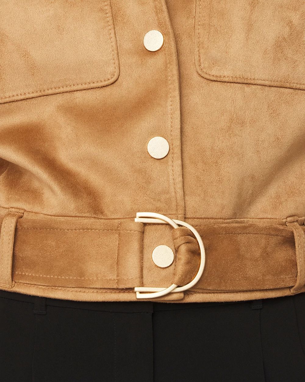 Faux Suede Moto Jacket