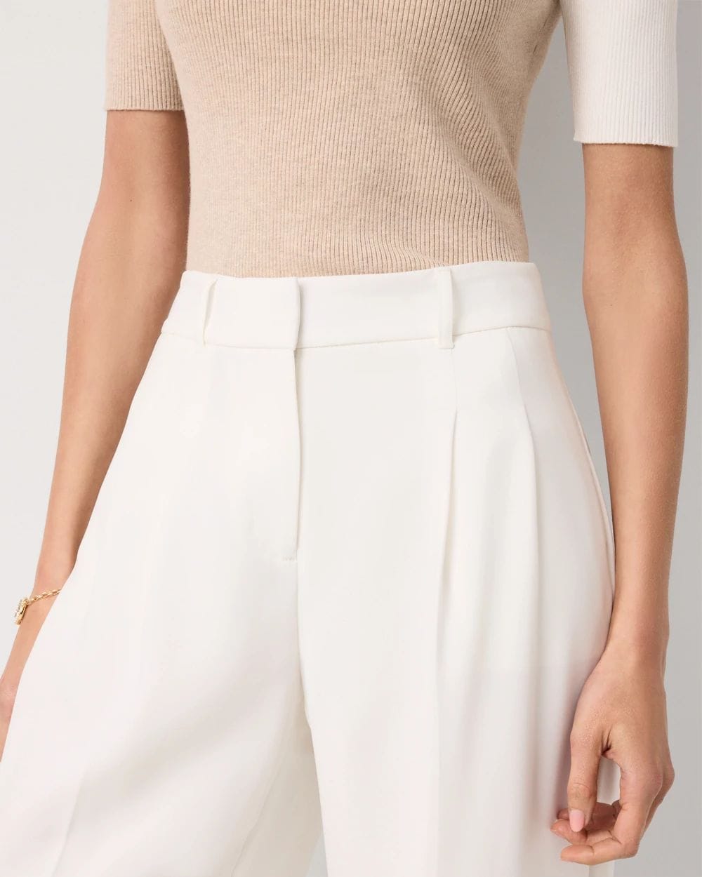 Pleated Wide Leg Pant