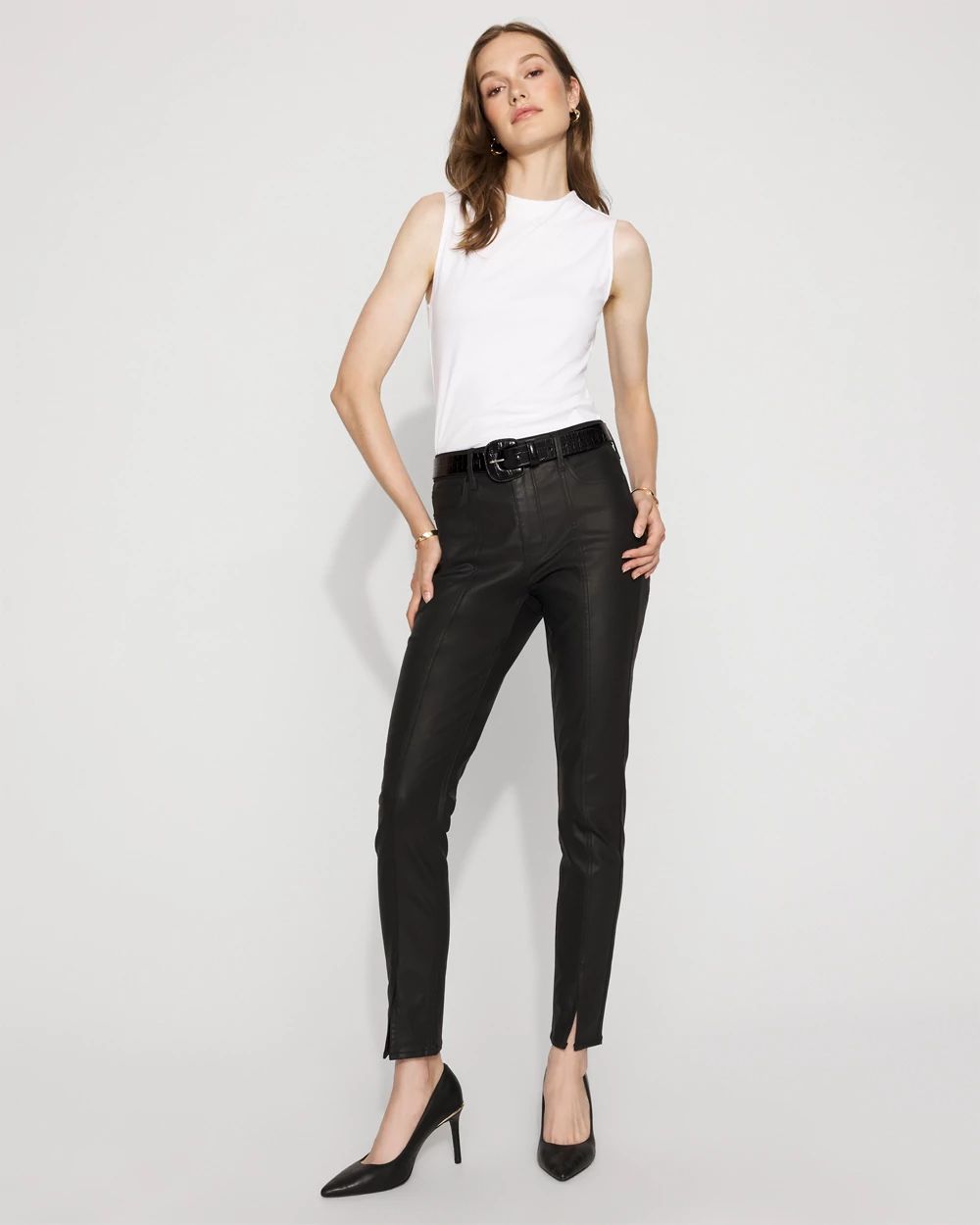 Petite High-Rise Skinny Coated Jean