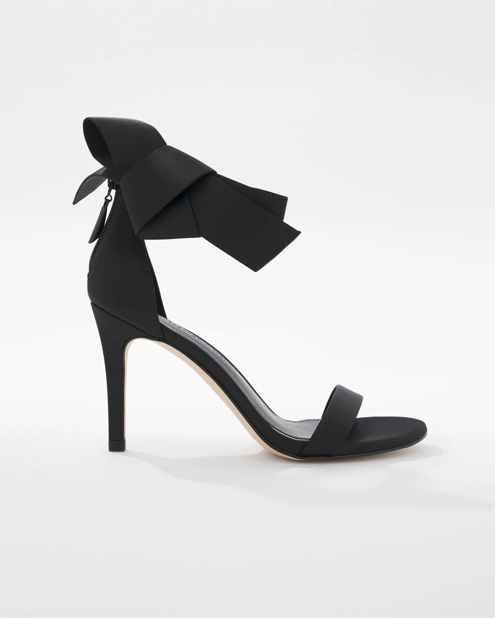 Satin Bow Heeled Sandal
