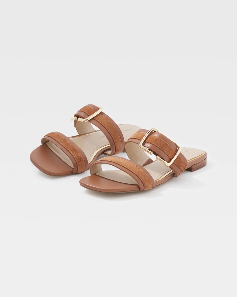 Gold Buckle Flat Sandal