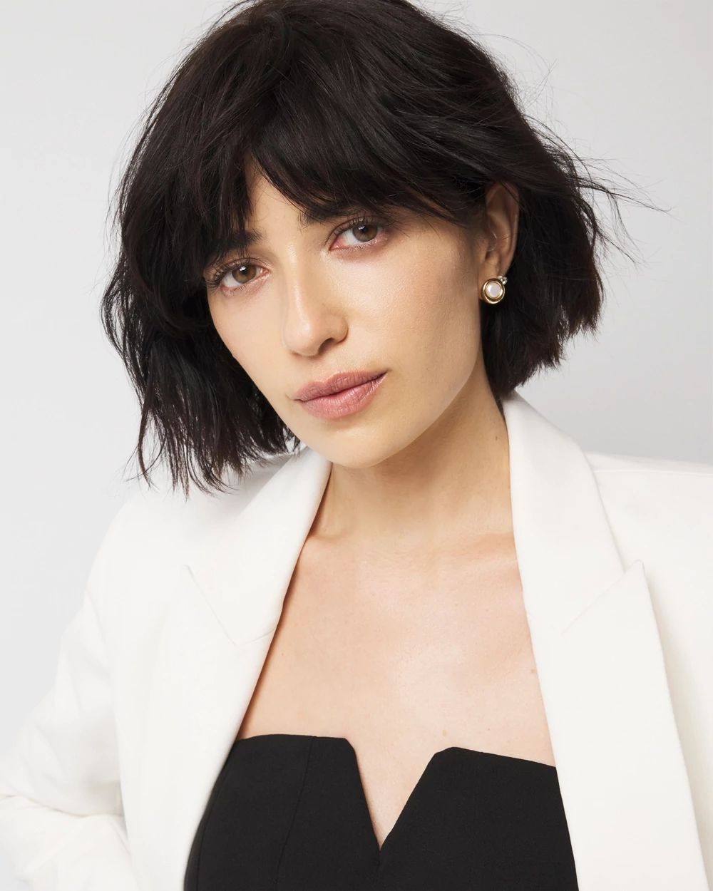 Gold + Pearl Stud Earrings