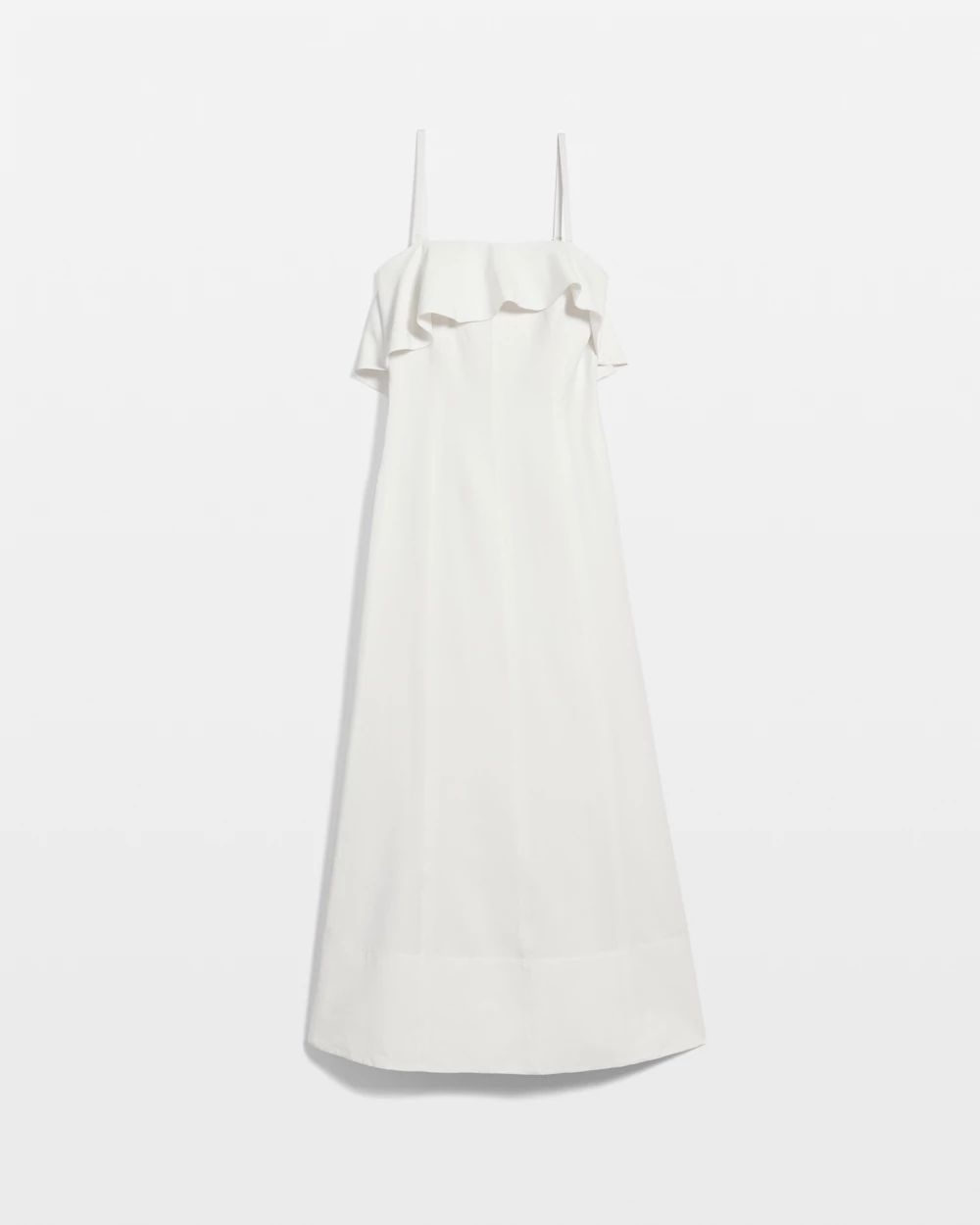 Petite Linen-Blend Strapless Maxi Dress