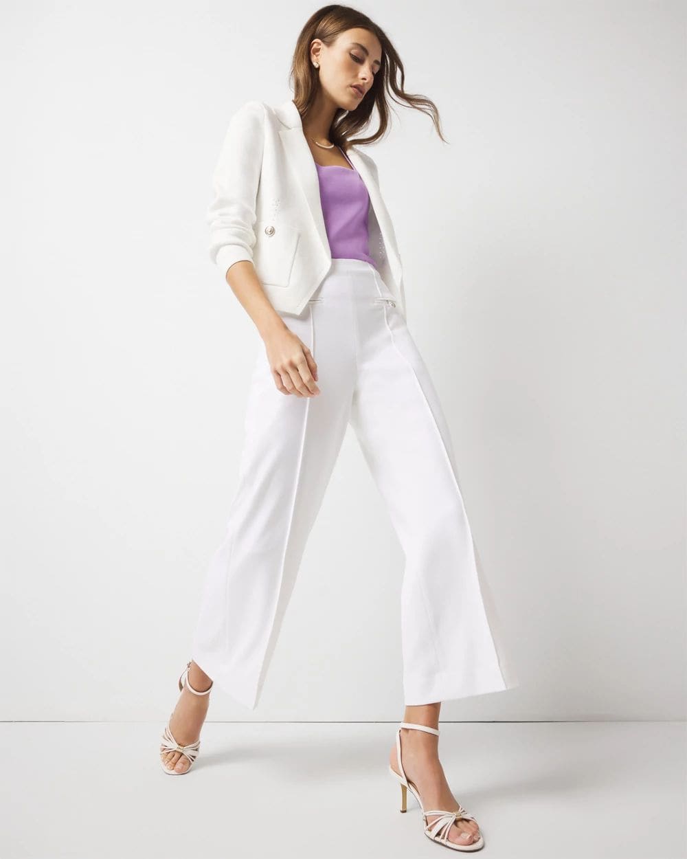 Cropped Wide Leg Pant