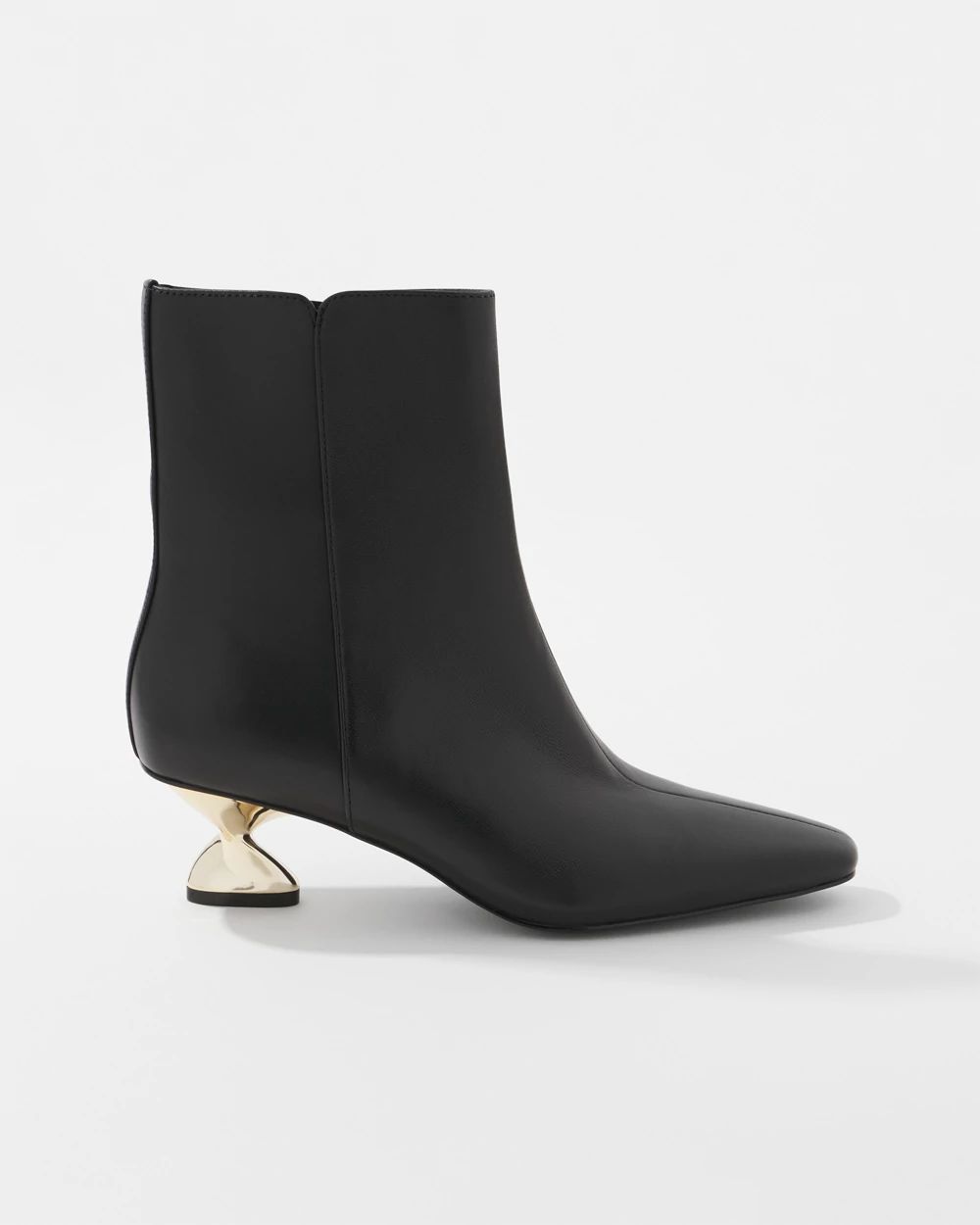Gold Twist-Heel Bootie