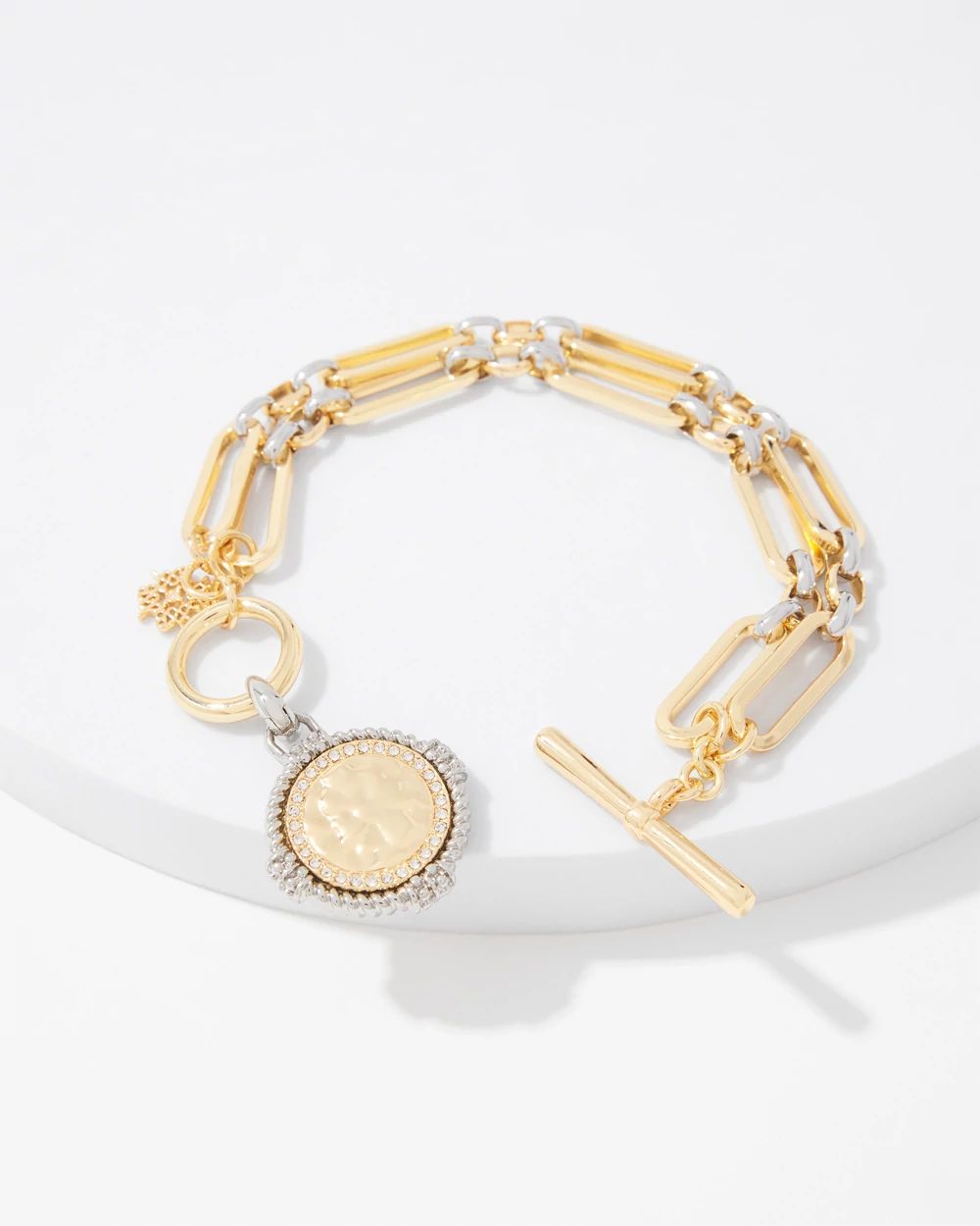 Mixed-Metal Coin Bracelet