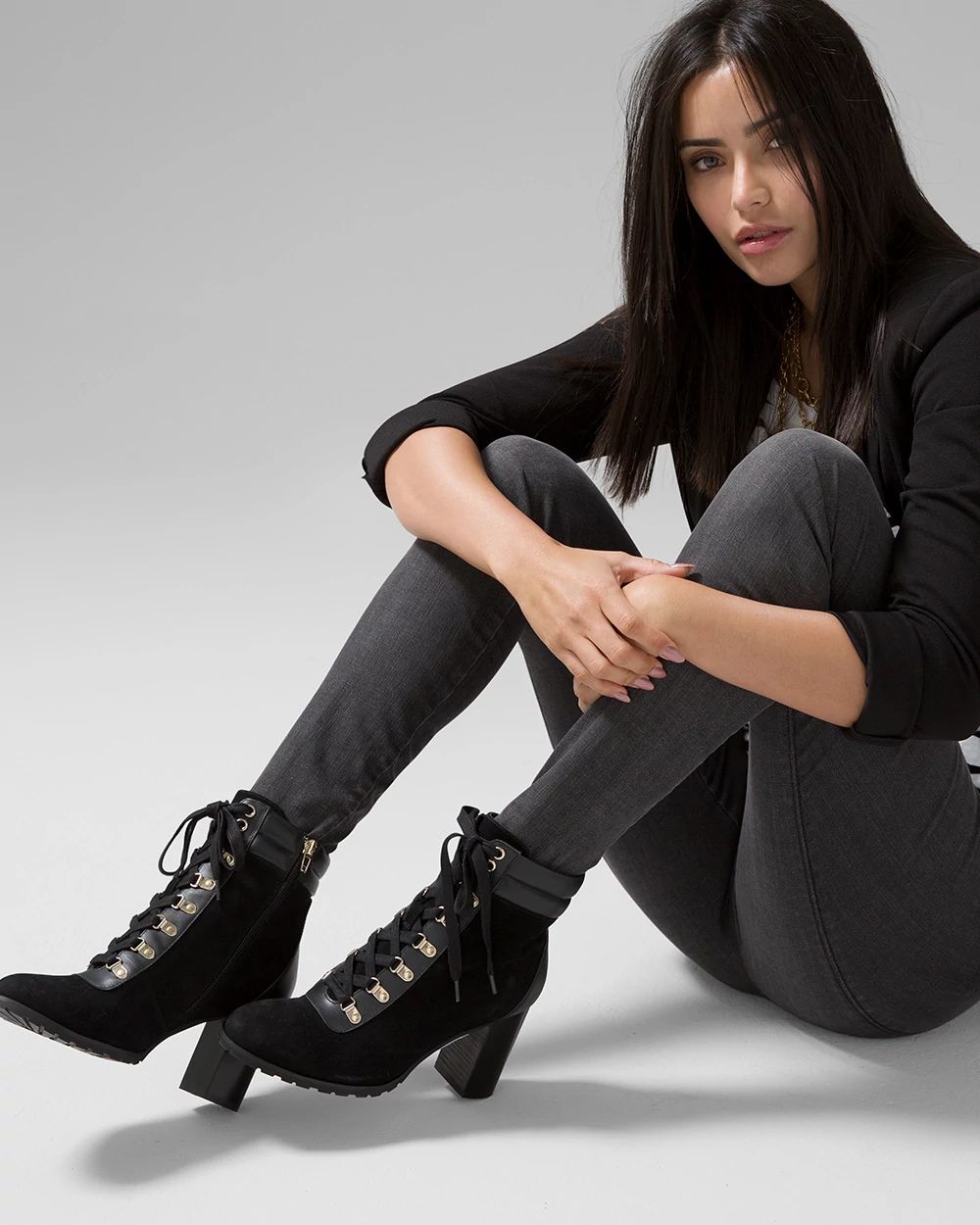 Mid-Heel Combat Boot