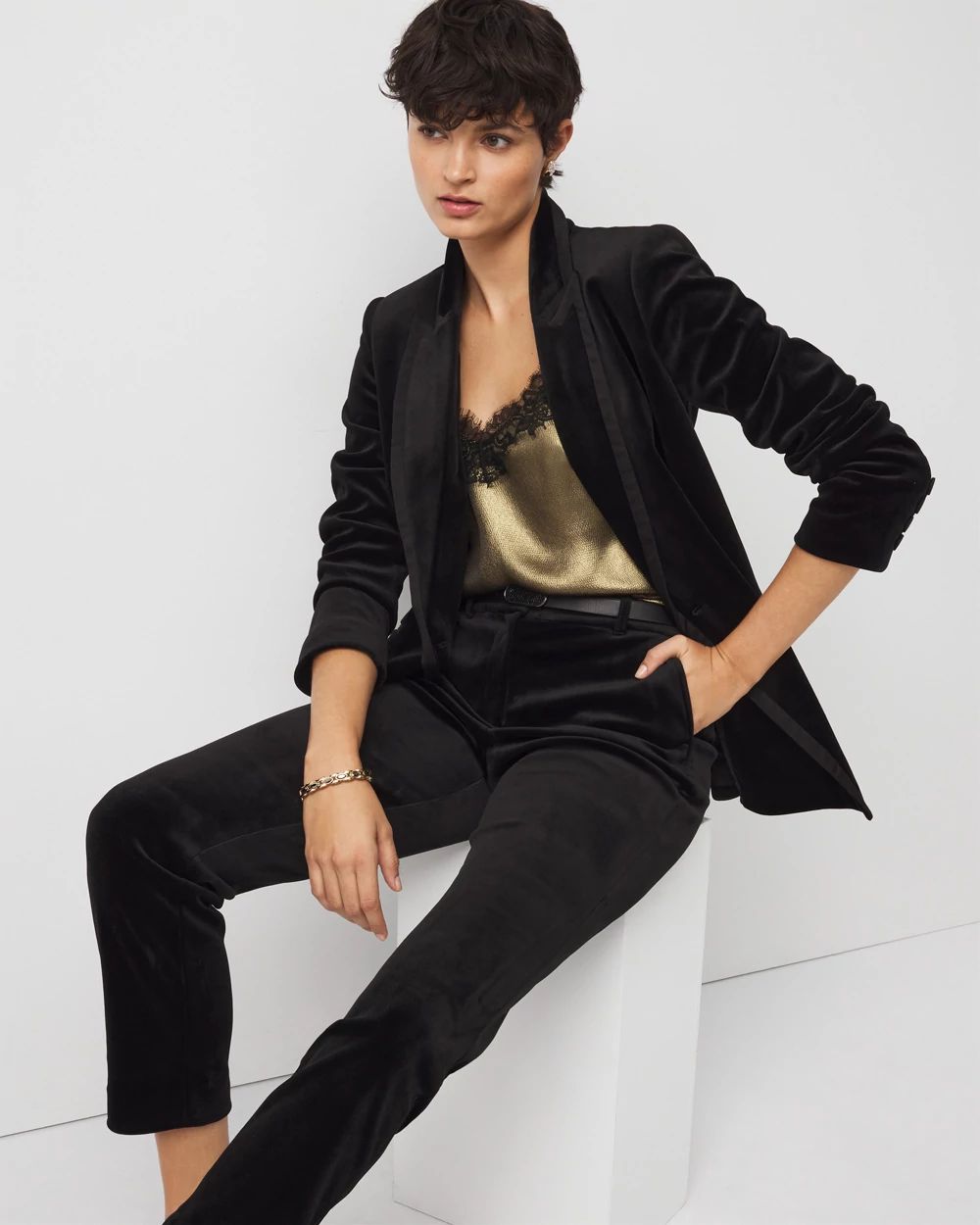 Satin + Velvet Tuxedo Jacket