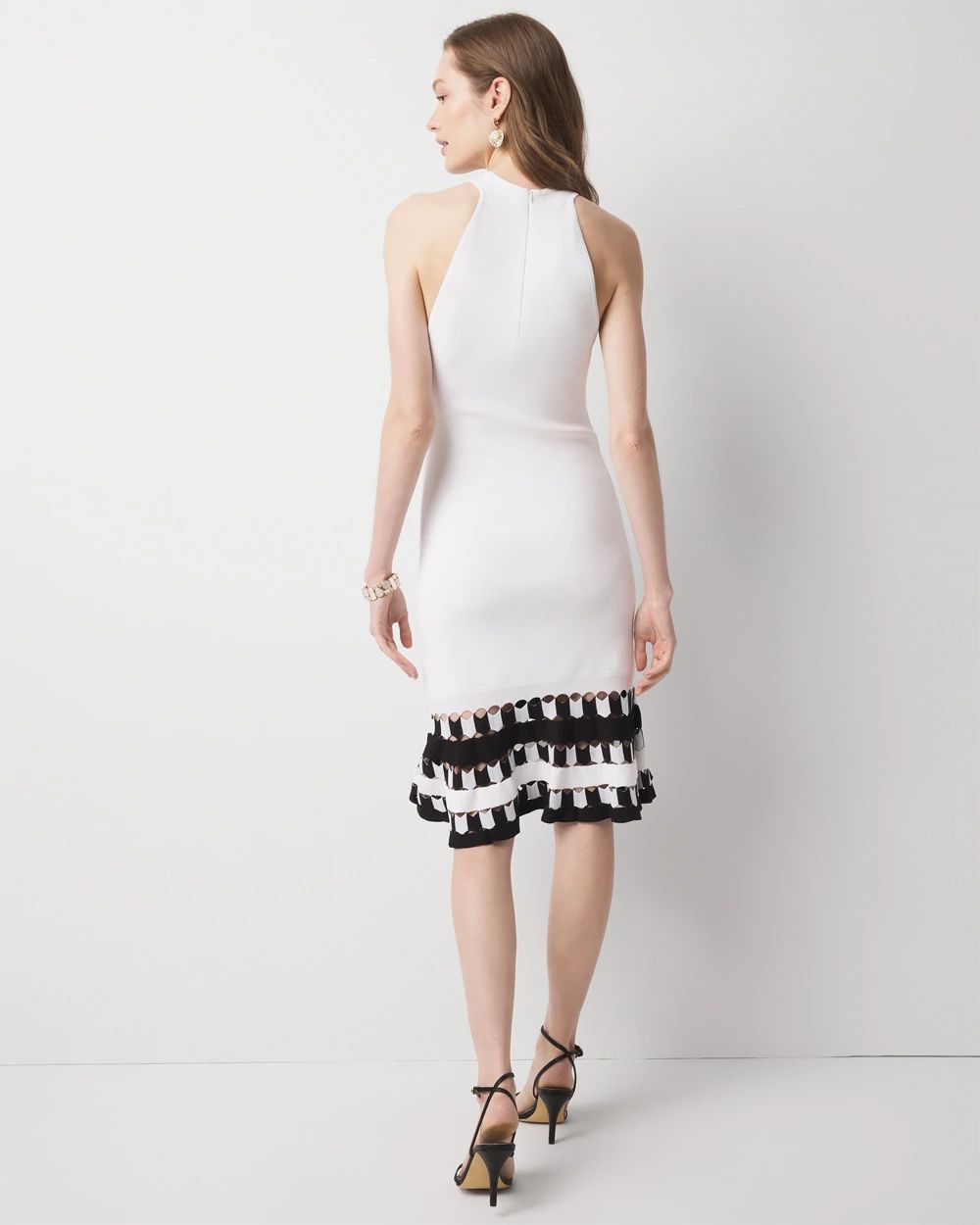 Keyhole Halter Sweater Dress