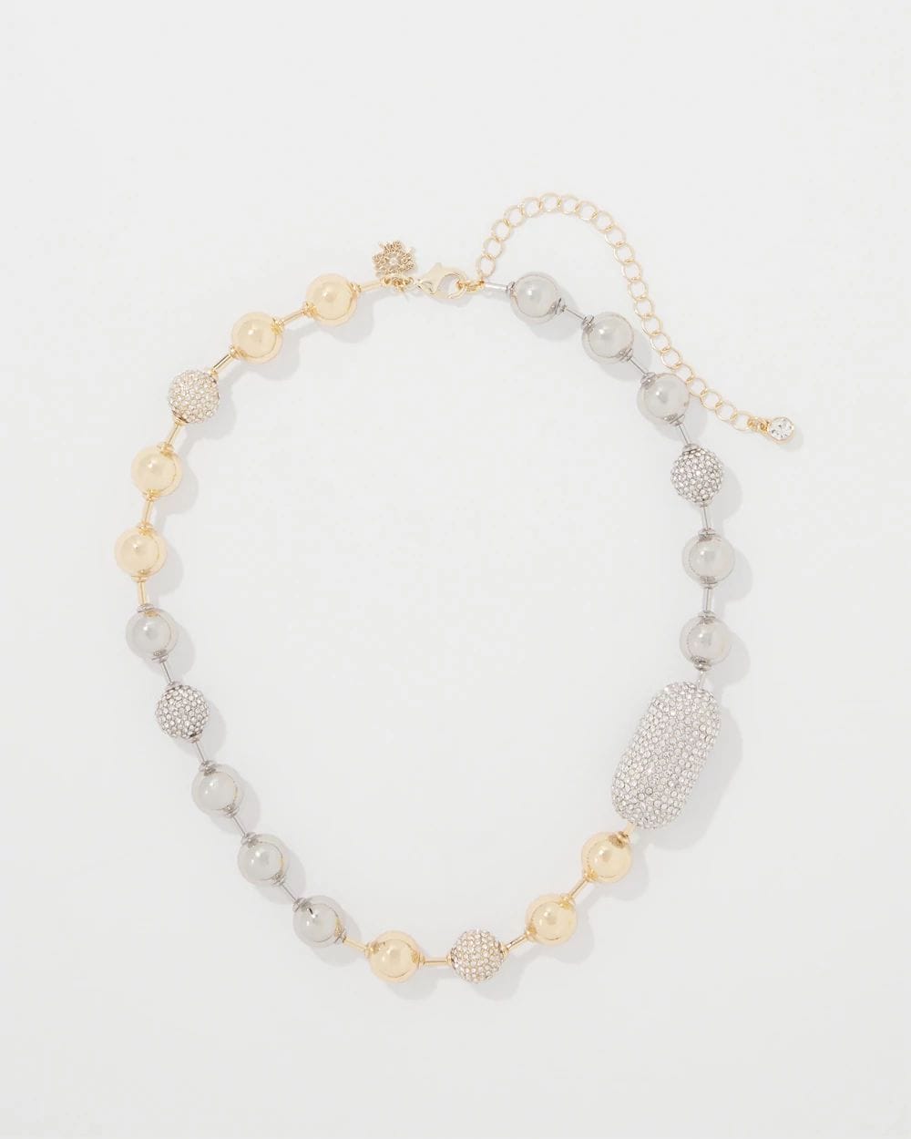 Mixed Metals + Pavé Short Necklace