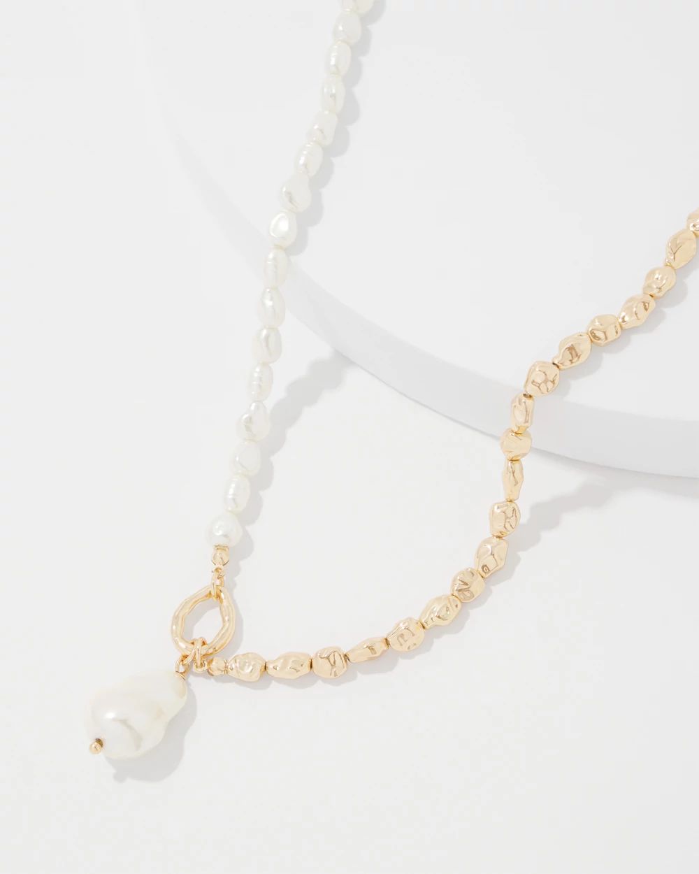 Gold + Pearl Convertible Pendant