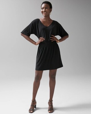 Kimono Sleeve Smocked Waist Dress