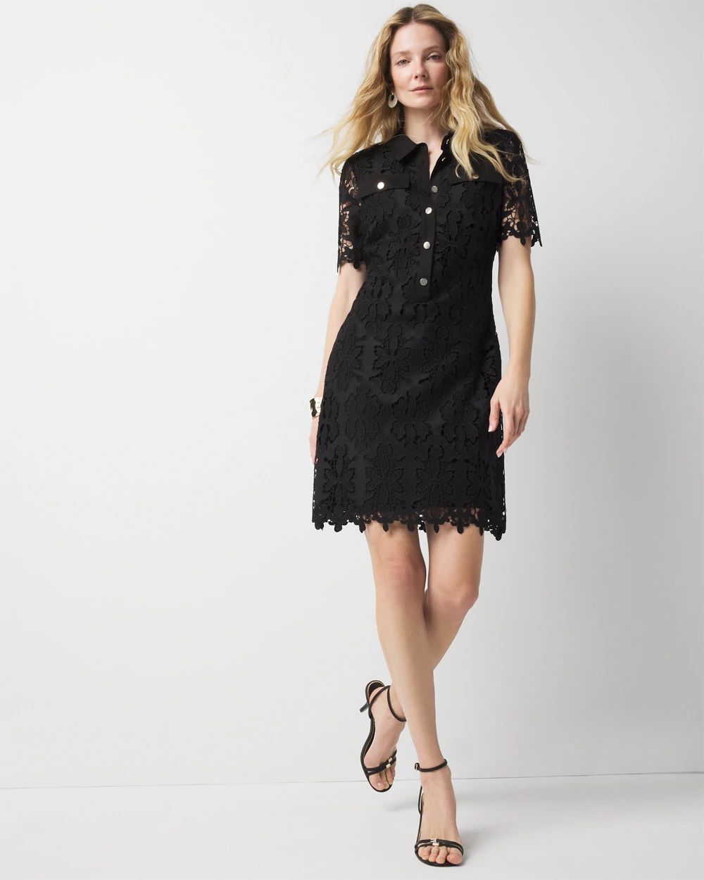 Lace Shirt Dress