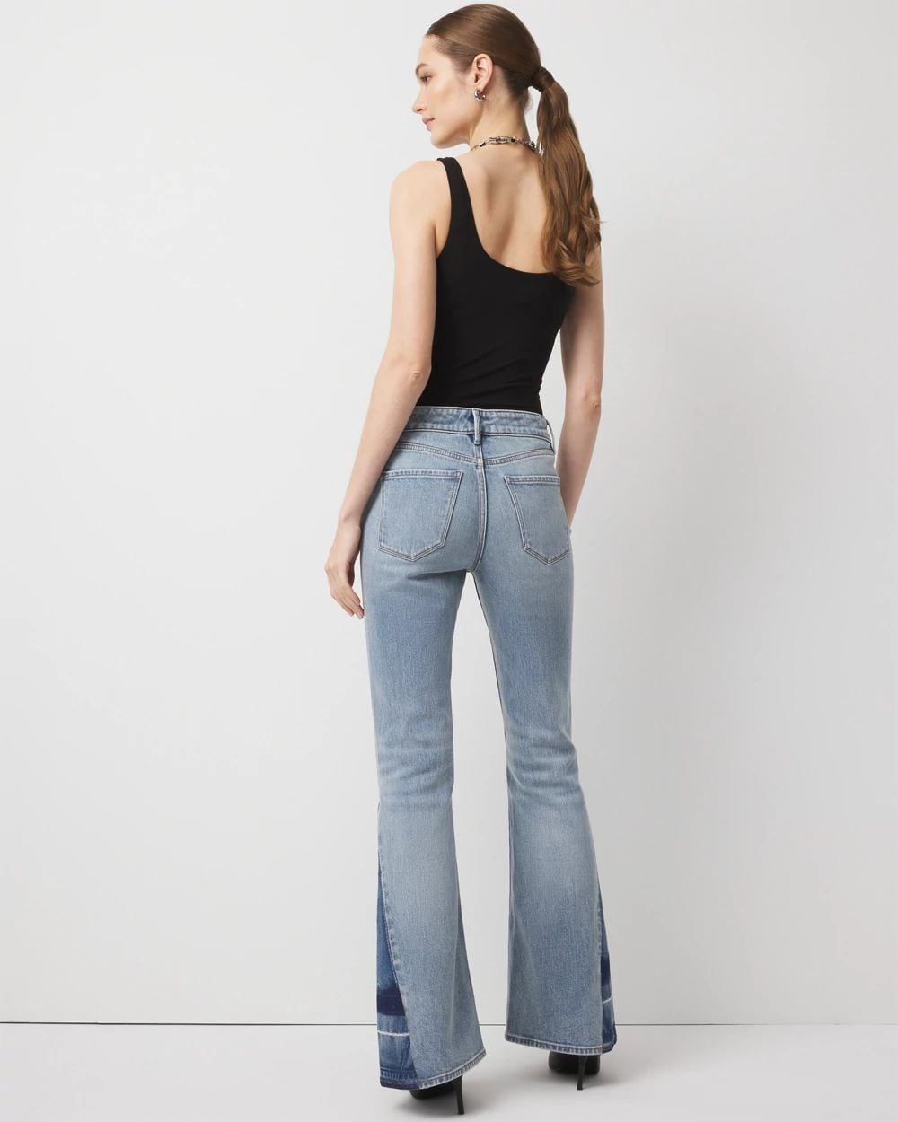 High Rise Gusset Flare Jean