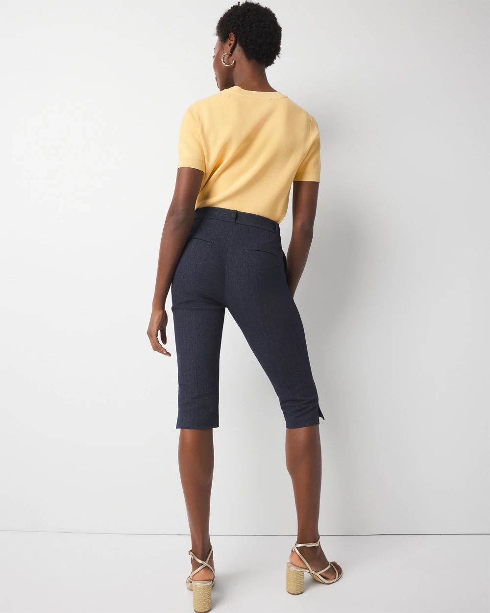 WHBM® Elle Slim Denim-Look Capri Pant