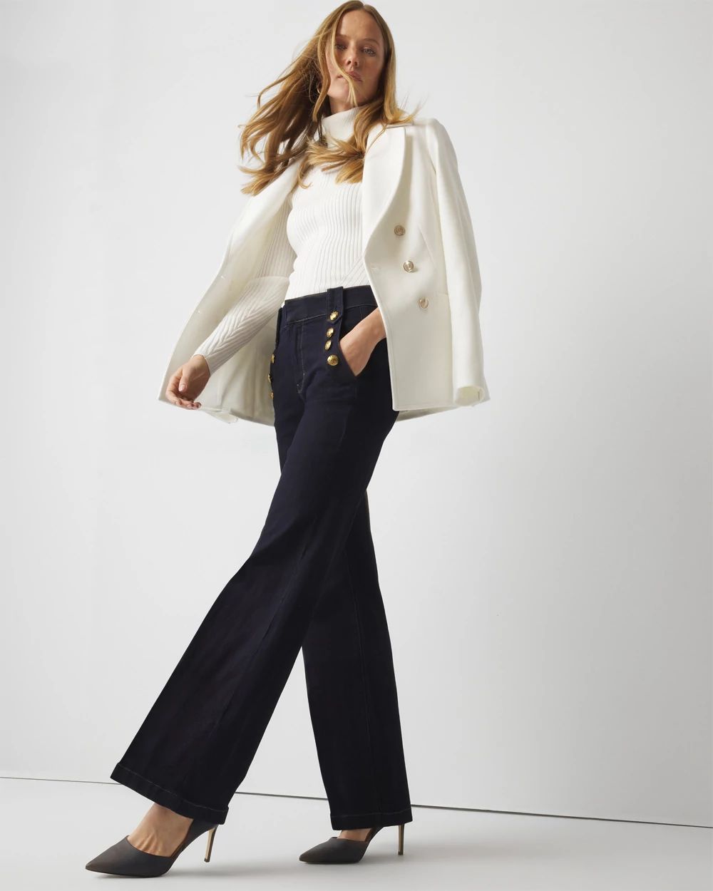 Petite High Rise Everyday Soft Mariner Wide Leg