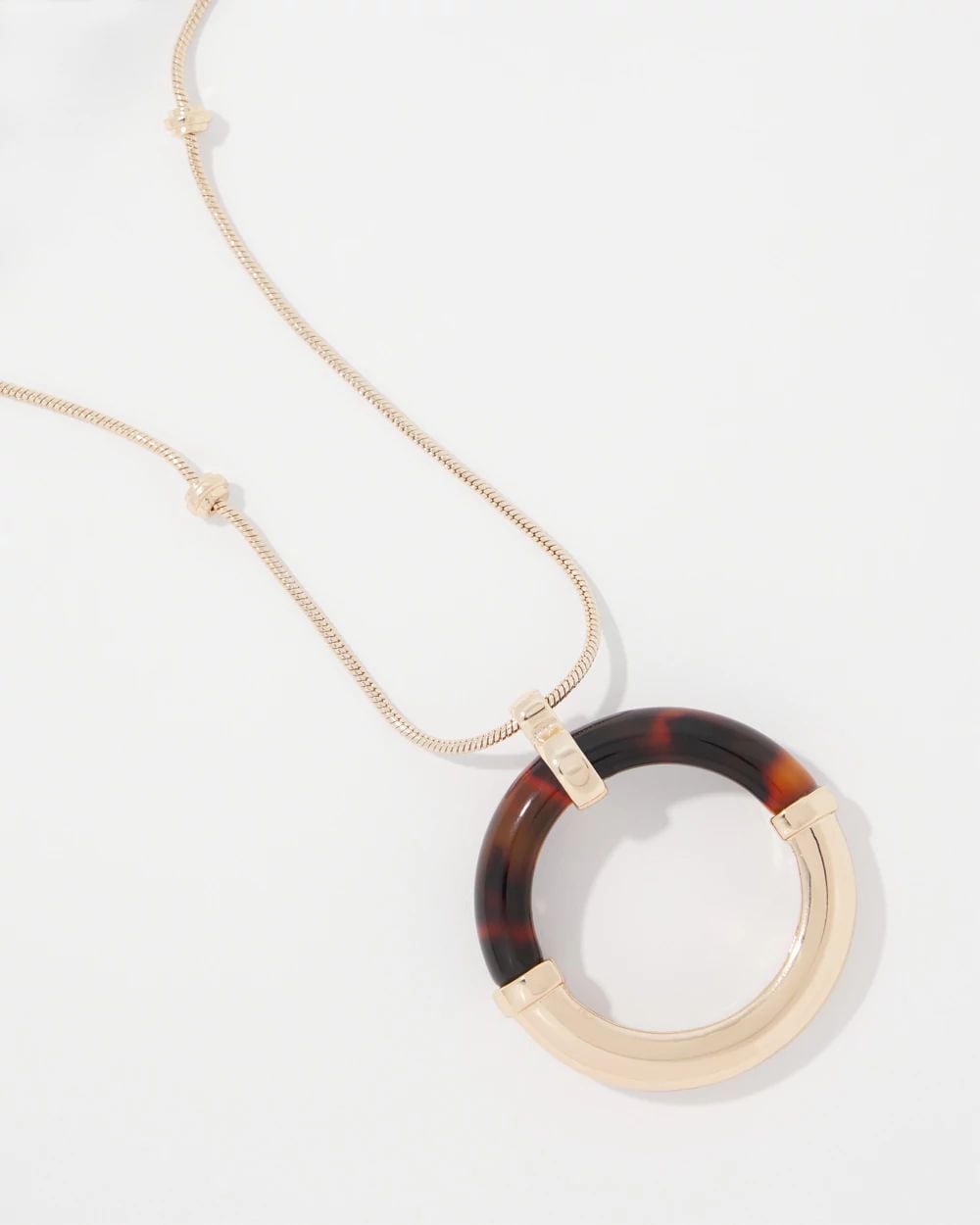 Gold and Tortoiseshell Ring Pendant