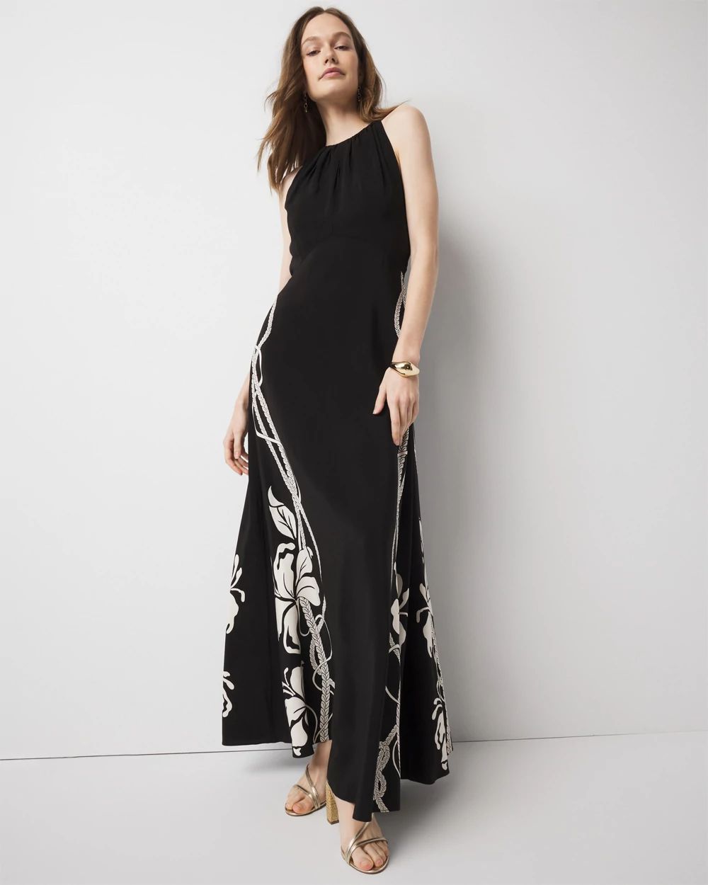 Graphic Floral Maxi Dress