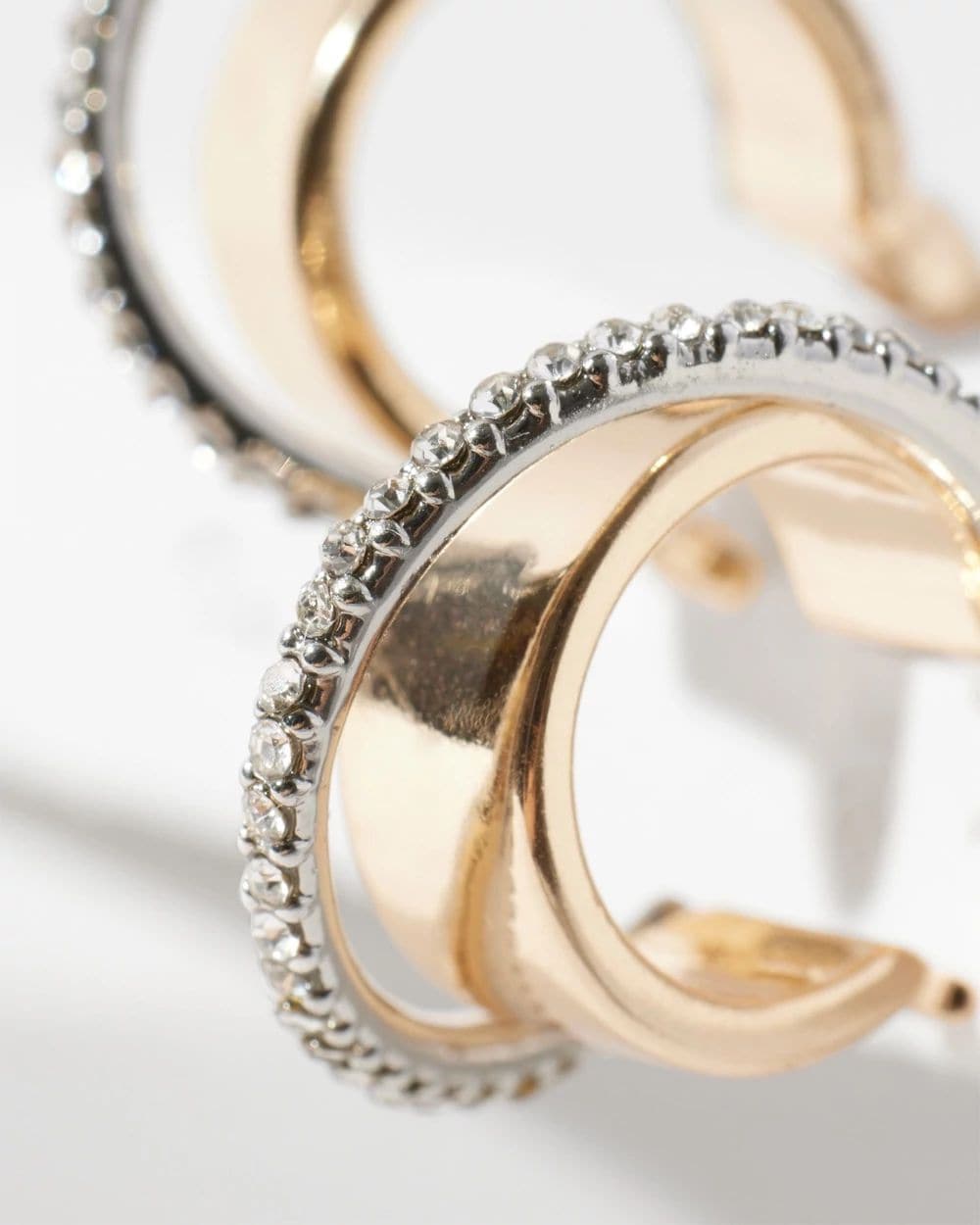 Crystal Pave Huggie Earrings