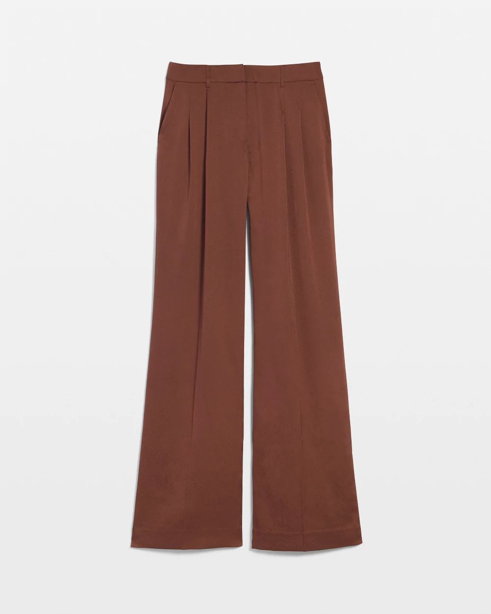 Jacquard Pleated Wide-Leg Pant